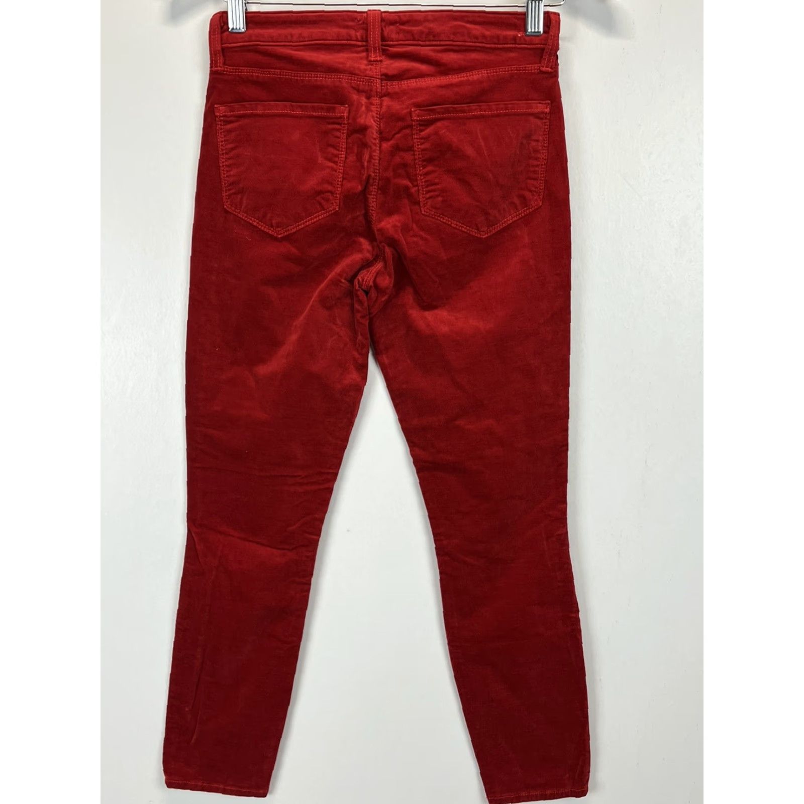 L'AGENCE L’Agence Red Velvet Pants Sz 25 Womens 5 Pocket Jeans Skinny Size 42" / US 20 - 2 Thumbnail
