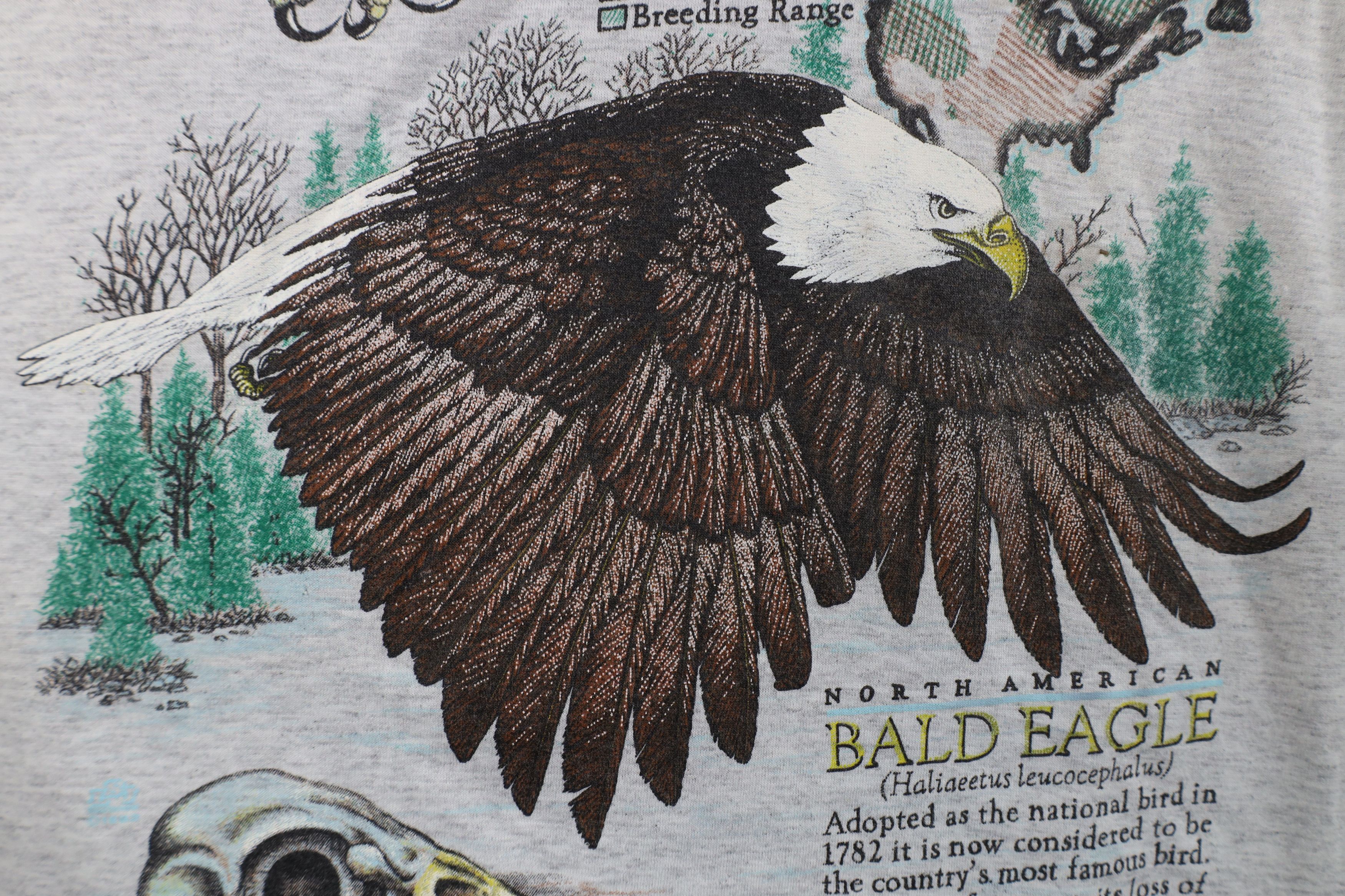 Vintage Vintage 90s Streetwear North American Bald Eagle T-Shirt USA Size US L / EU 52-54 / 3 - 6 Thumbnail