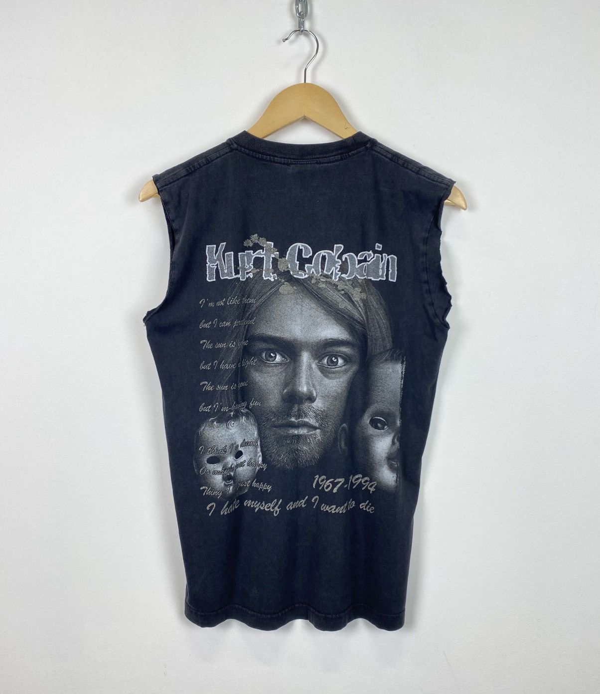 Band Tees Vintage 90’s Kurt Cobain Tank Shirt Top Sleeveless Black Size US M / EU 48-50 / 2 - 6 Thumbnail