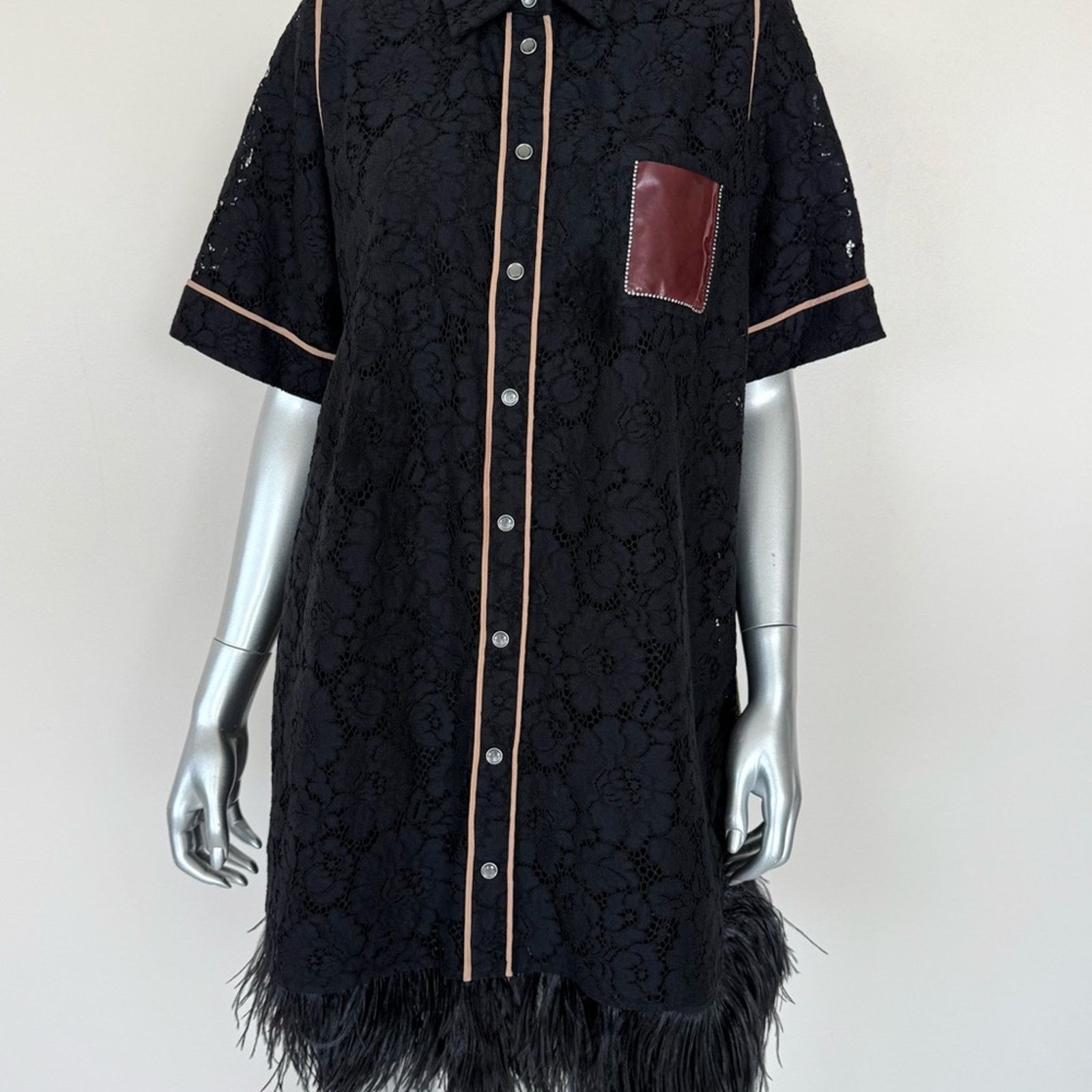 No. 21 No. 21 Women dress with feathers size 46IT or 10US 2500$ Size L / US 10 / IT 46 - 3 Thumbnail