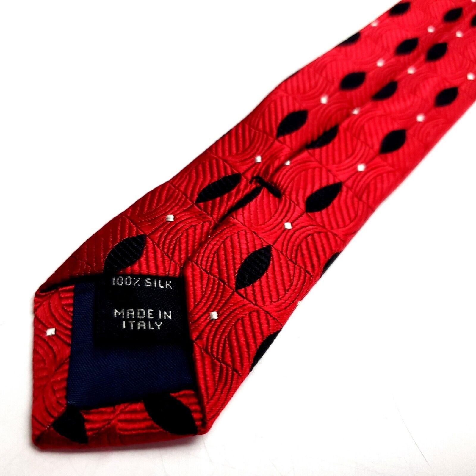 Jos. A. Bank Jos A Bank Red Silk Tie Woven Wide Geometric Size ONE SIZE - 5 Thumbnail