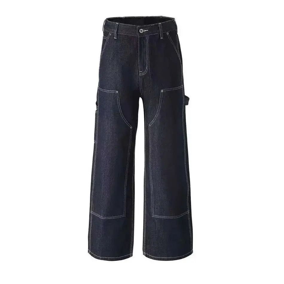 Japanese Brand Retro loose wide leg straight leg jeans Size US 32 / EU 48 - 5 Thumbnail