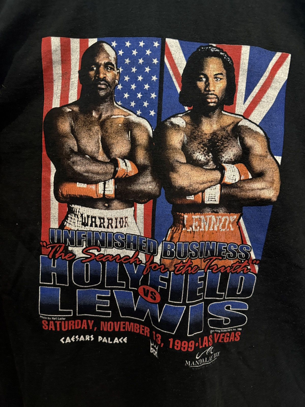 Other Vintage Evander Holyfield vs Lennox lewis Fight t shirt Size US XL / EU 56 / 4 - 2 Thumbnail