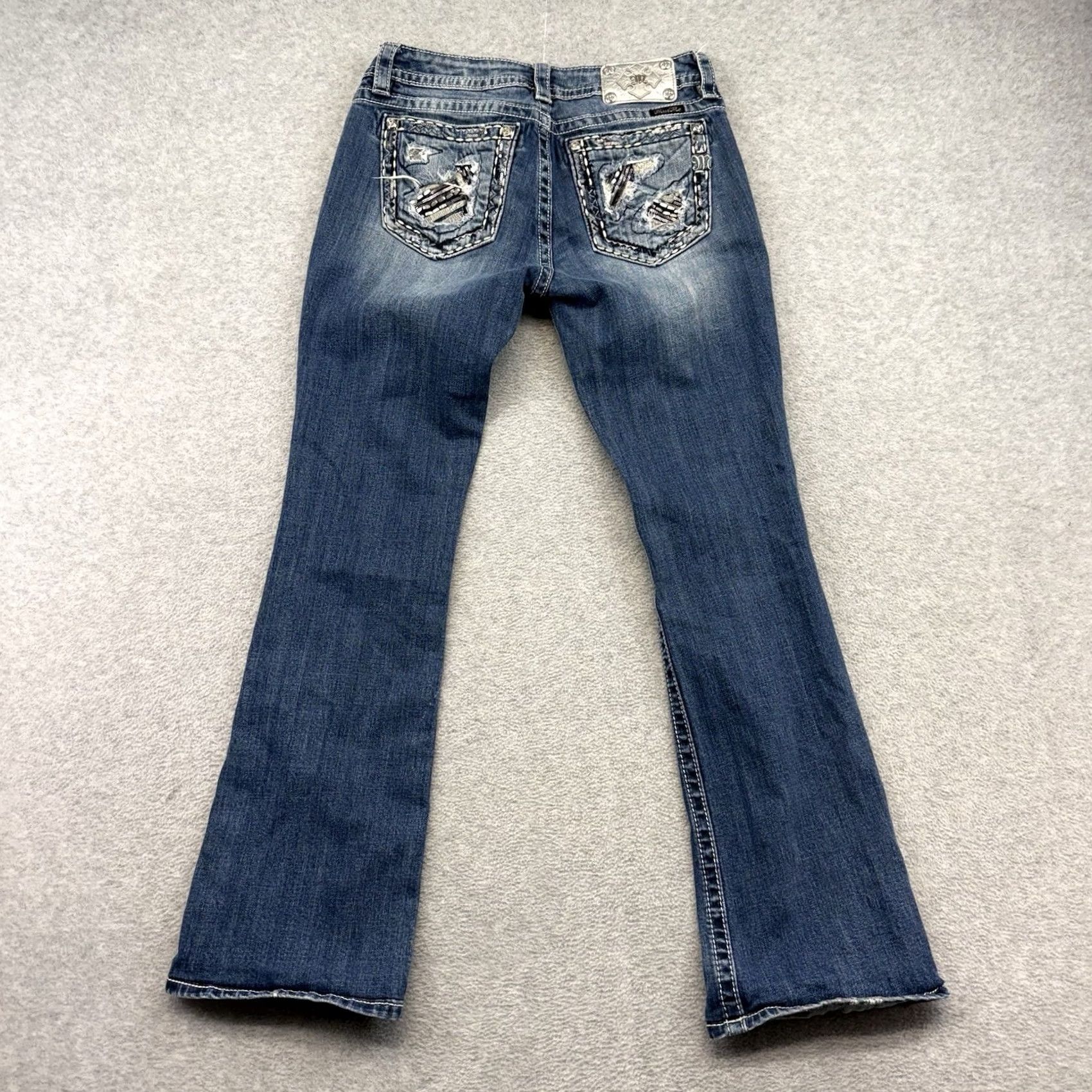 Miss Me Y2K Miss Me Signature Rise Boot Stretch Jeans 30 Embroidered Blue Denim Women Buckle Bke Size 30" / US 8 / IT 44 - 6 Thumbnail
