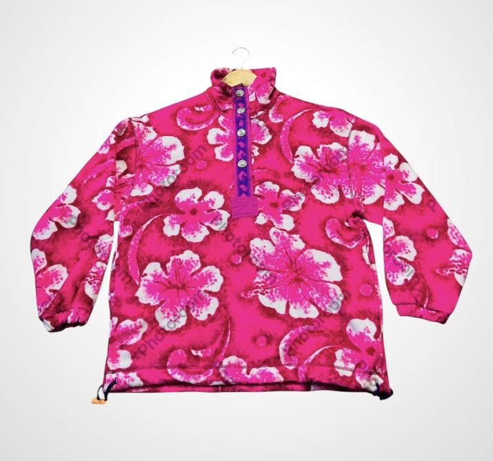 Japanese Brand Vintage Fiore Half Snap Button Fleece Size US L / EU 52-54 / 3 - 3 Thumbnail