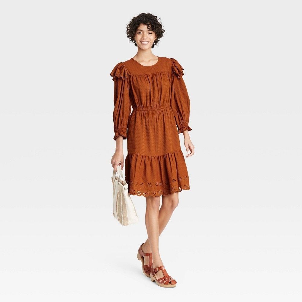 Other Women's Ruffle Long Sleeve Ruffle Dress - Universal Thread B Size L / US 10 / IT 46 - 1 Thumbnail
