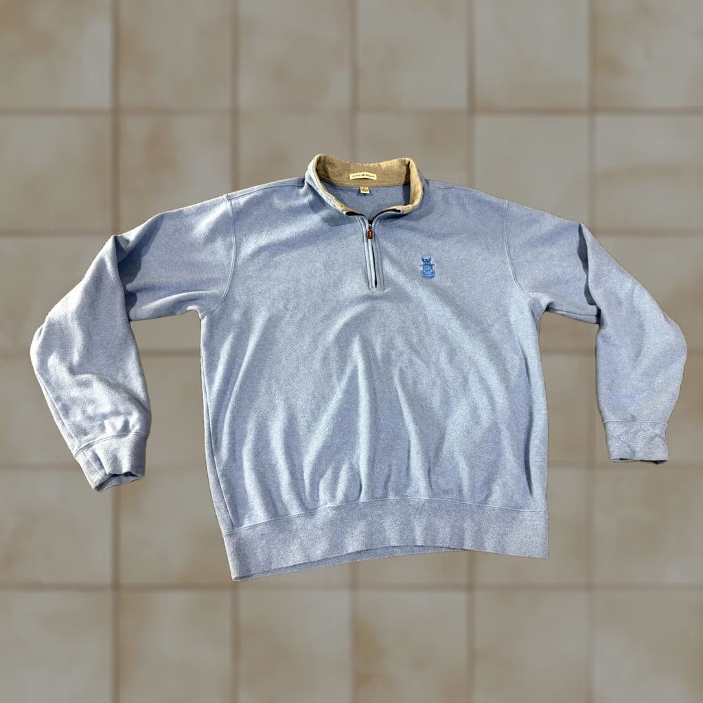 Peter Millar Peter Millar Sweater Mens Large Blue Mock Neck 1/4 Zip Pullover Size US L / EU 52-54 / 3 - 1 Thumbnail