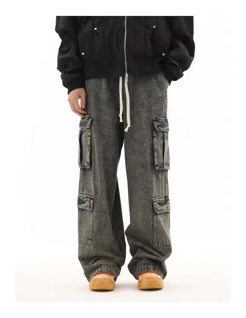Designer × Japanese Brand Baggy Cargo Denim Jeans Size US 30 / EU 46 - 1 Thumbnail