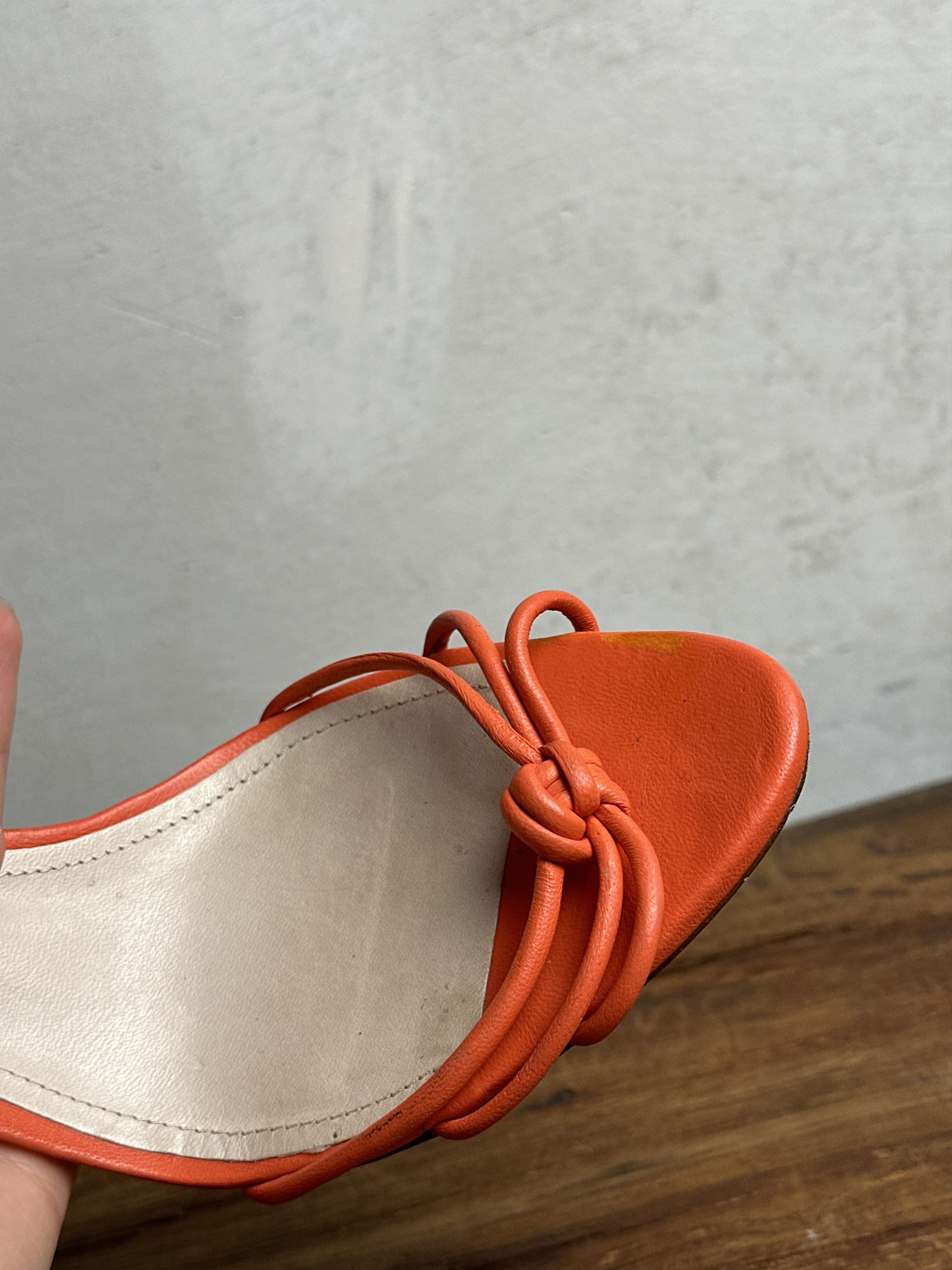 SCHUTZ Schutz Knot Heeled Leather Sandals Size US 10 / IT 40 - 13 Thumbnail