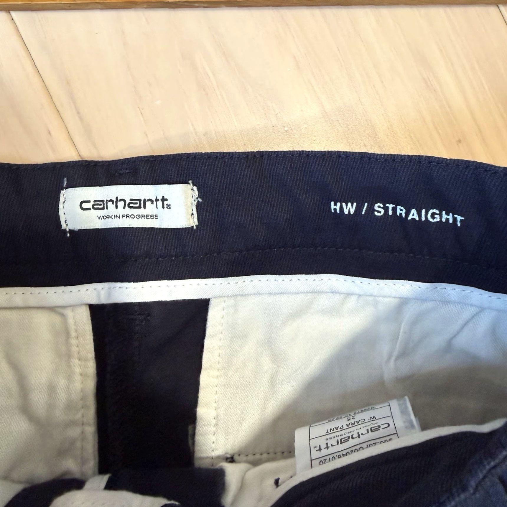 Carhartt Wip Carhartt WIP Cara Pants Women's 25 Blue High Waisted Pleated Straight Chino 90s Logo Vintage? (No) Size 42" / US 20 - 5 Thumbnail