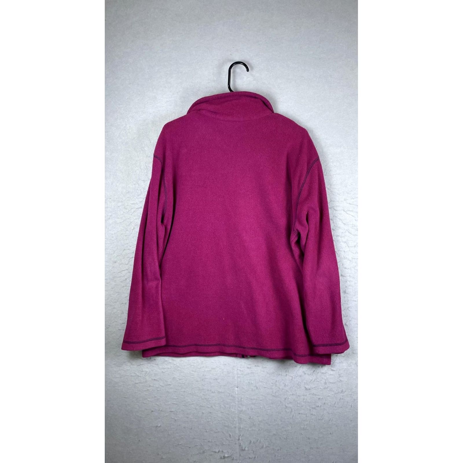 Vintage Susan Bristol Womens XL Pink Fleece Jacket Casual Full Zip Collared Pockets Size XL / US 12-14 / IT 48-50 - 5 Thumbnail