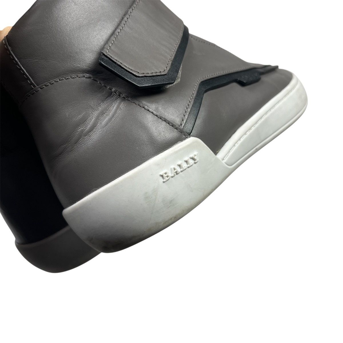 Bally Bally Erwan High-Top Leather Sneakers Grey Size US 6.5 / IT 36.5 - 7 Thumbnail