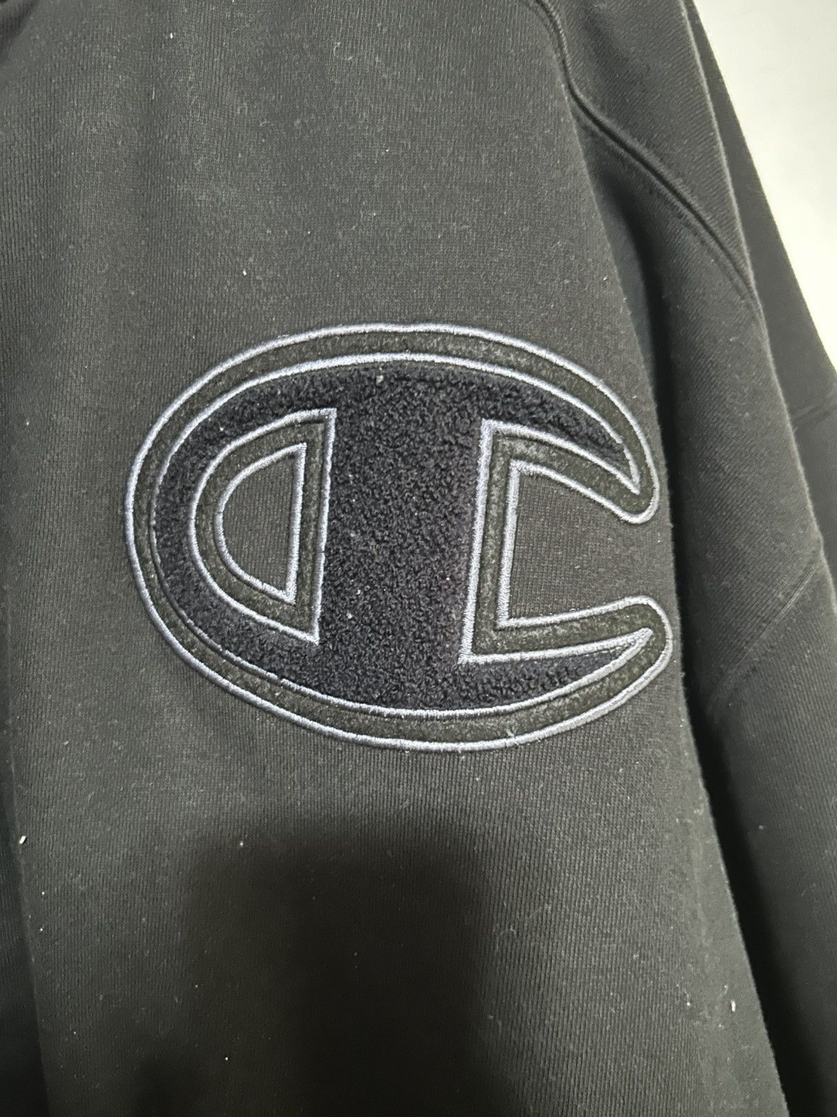 Champion Champion Triple Black Varsity Bomber Jacket Size US XXL / EU 58 / 5 - 3 Thumbnail