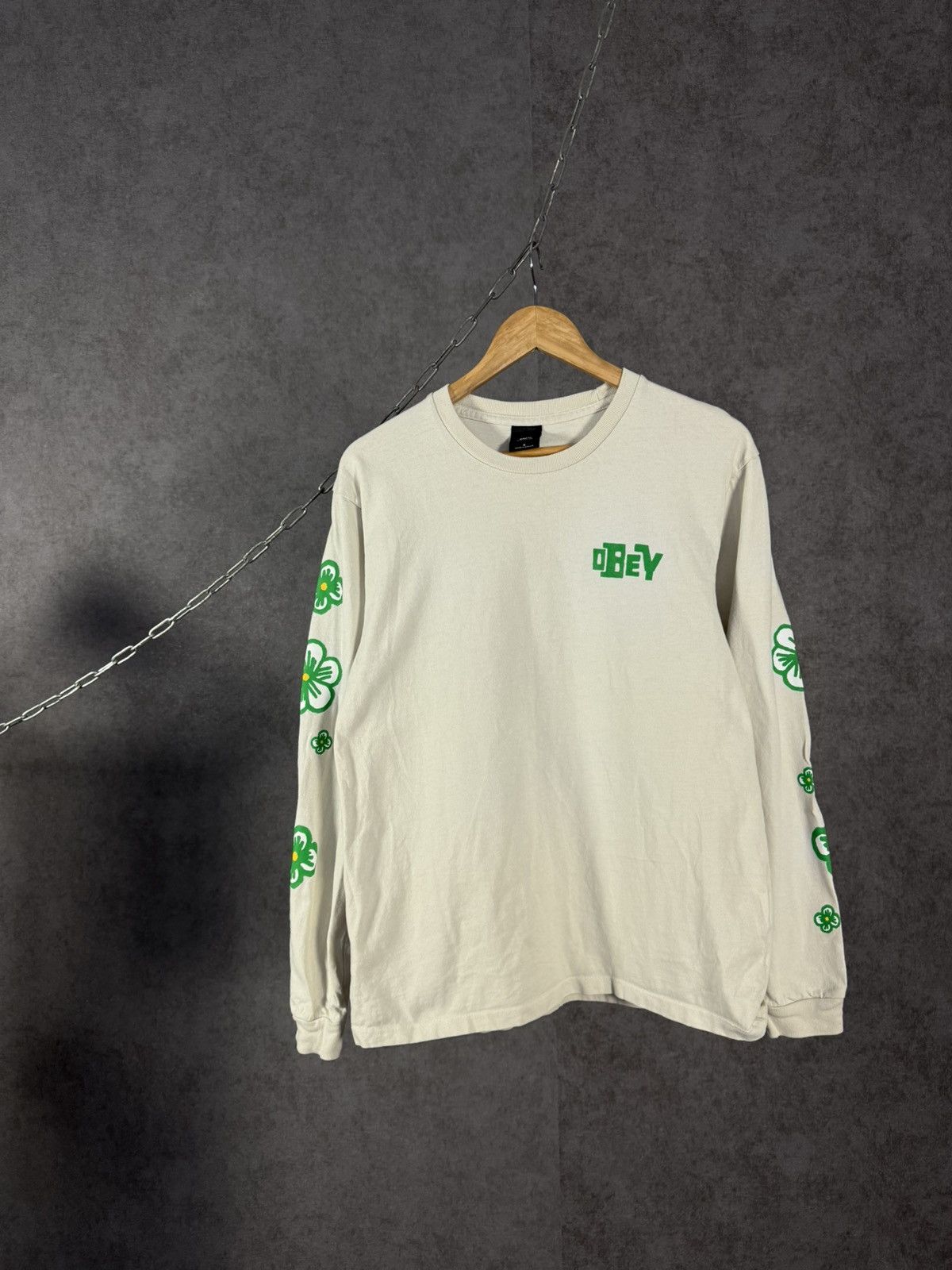 Obey Obey designer streetwear overprinted longsleeve Size US S / EU 44-46 / 1 - 1 Thumbnail