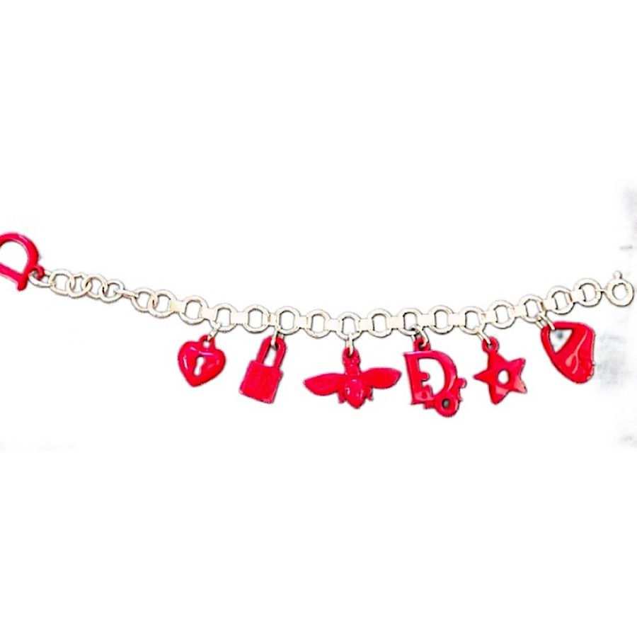 Dior Authentic Christian Dior Galliano Multi Charm Chain Bracelet Size ONE SIZE - 3 Thumbnail