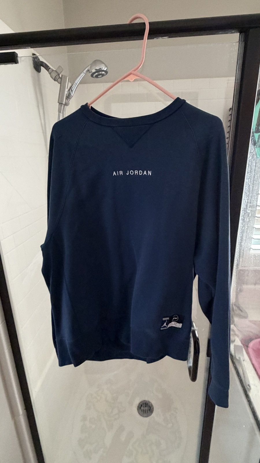 Fragment Design × Jordan Brand Jordan Fragment Navy Blue Fleece Pullover Crew Neck Men's L Size US L / EU 52-54 / 3 - 1 Thumbnail