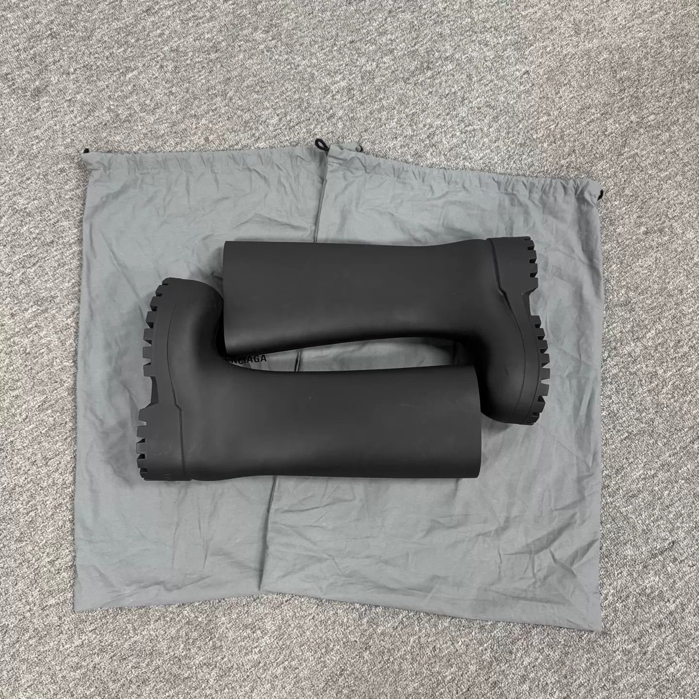 Balenciaga Balenciaga Black Rubber Platform Tall Rain Boots Hype Y2K Size US 6.5 / IT 36.5 - 3 Thumbnail
