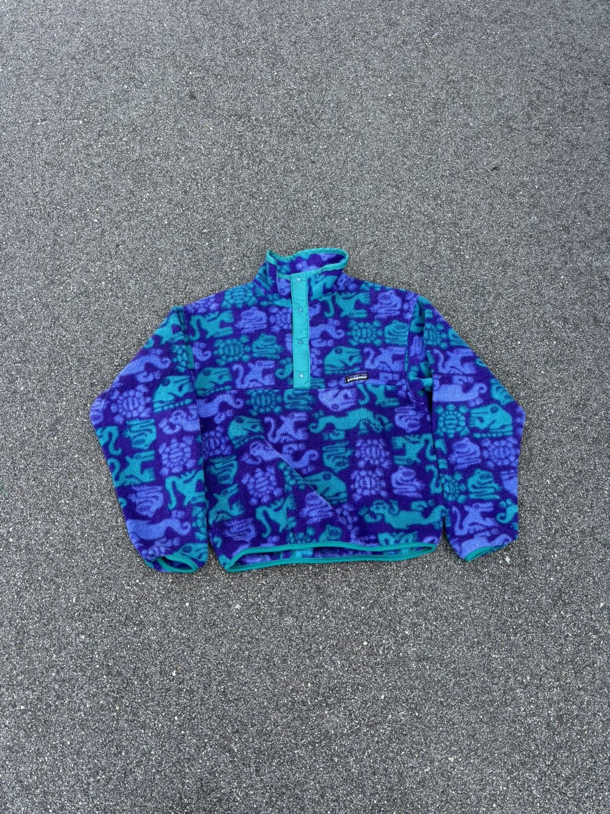 Vintage Patagonia Gargoyle Synchilla 1992 USA youth size 14