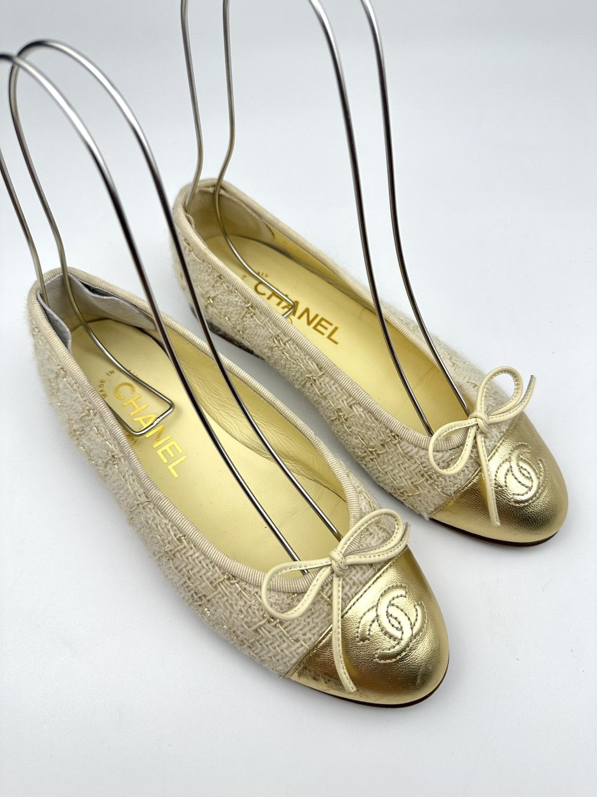 Chanel CHANEL Tweed Ballet Flats Size US 5 / IT 35 - 1 Thumbnail