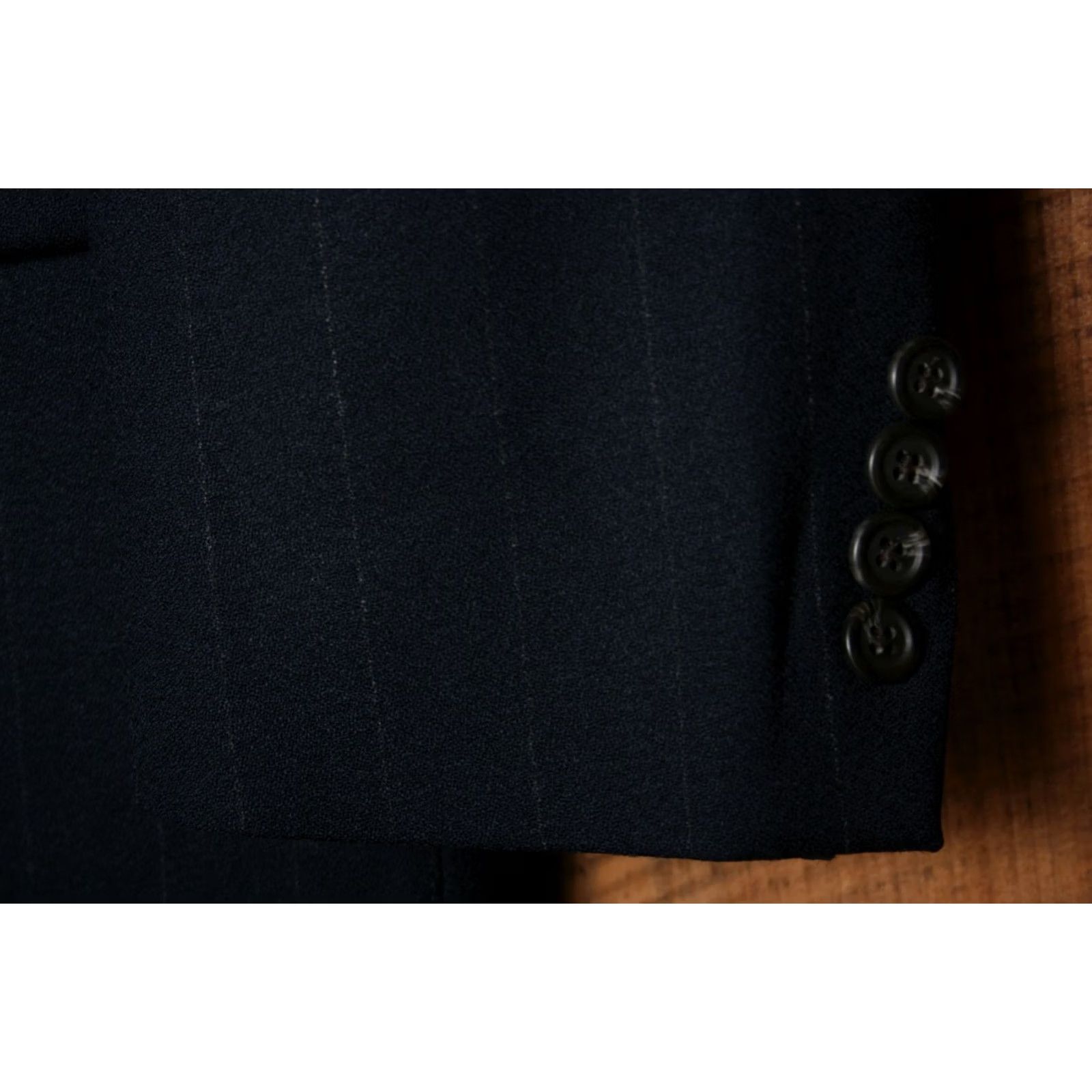 Ralph Lauren VINTAGE Ralph Lauren Navy Blue Pinstriped Blazer Sport Coat Sz. 44R Blazer Men Wool Two Button Single-Breasted Jacket Shirt/Hoodie Size 44R - 3 Thumbnail