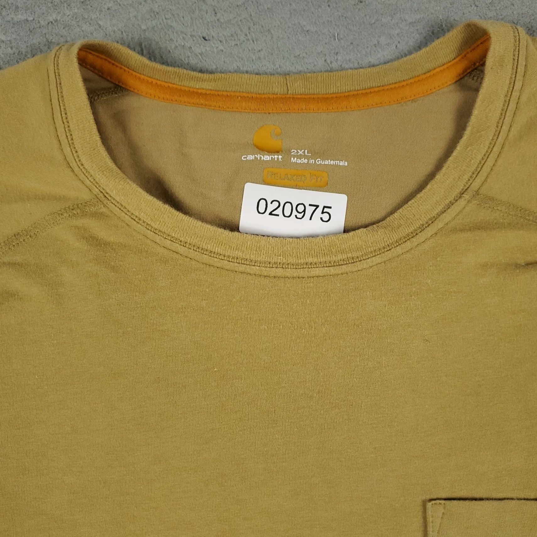 Carhartt Carhartt T Shirt Mens 2XL Beige Pocket Work Short Sleeve Crew Neck Logo Stained Vintage: No Size US XXL / EU 58 / 5 - 3 Thumbnail