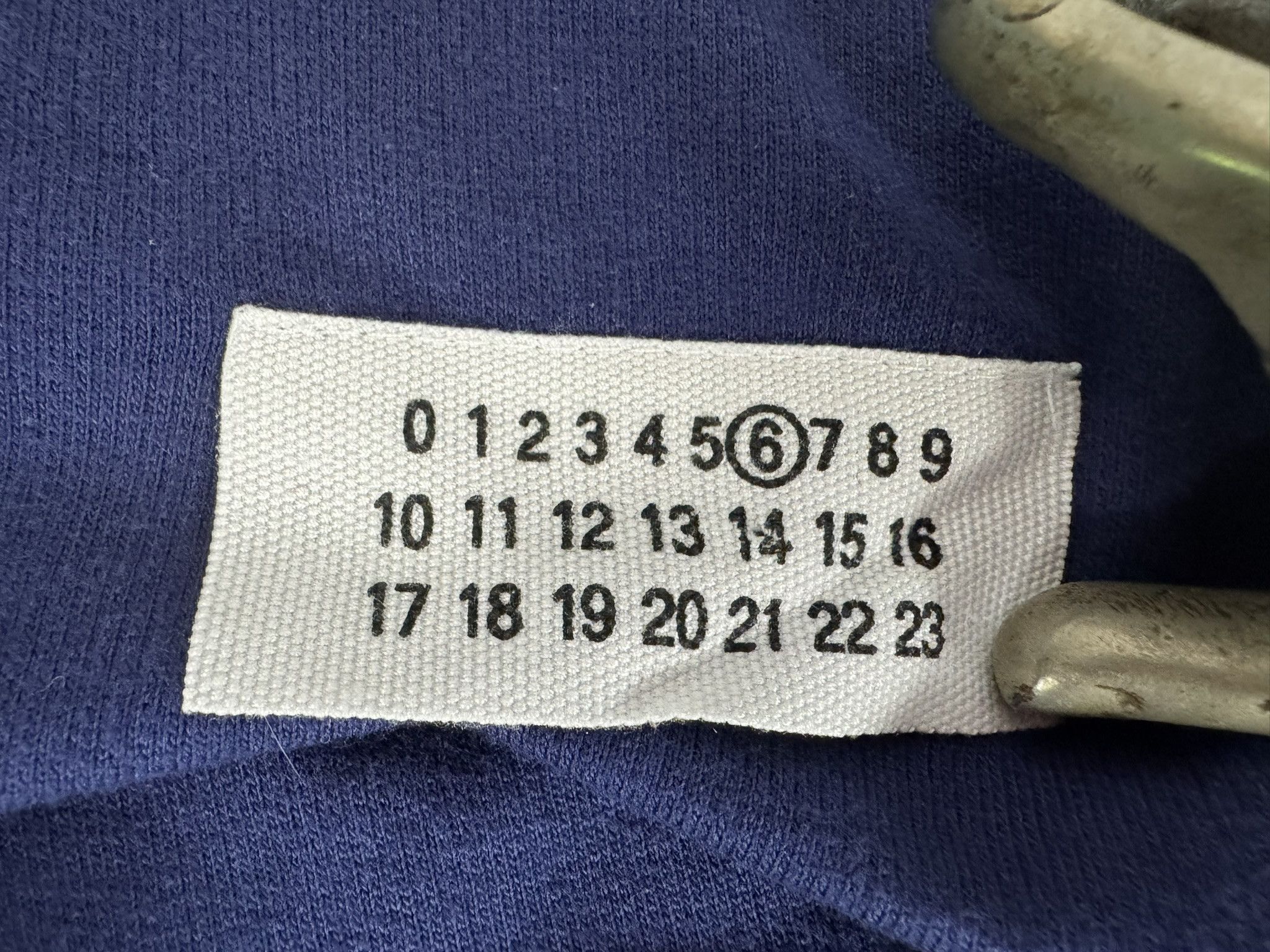 Maison Margiela Margiela Line 6 Navy Blue Cotton Long Sleeve Top Size M / US 6-8 / IT 42-44 - 2 Thumbnail