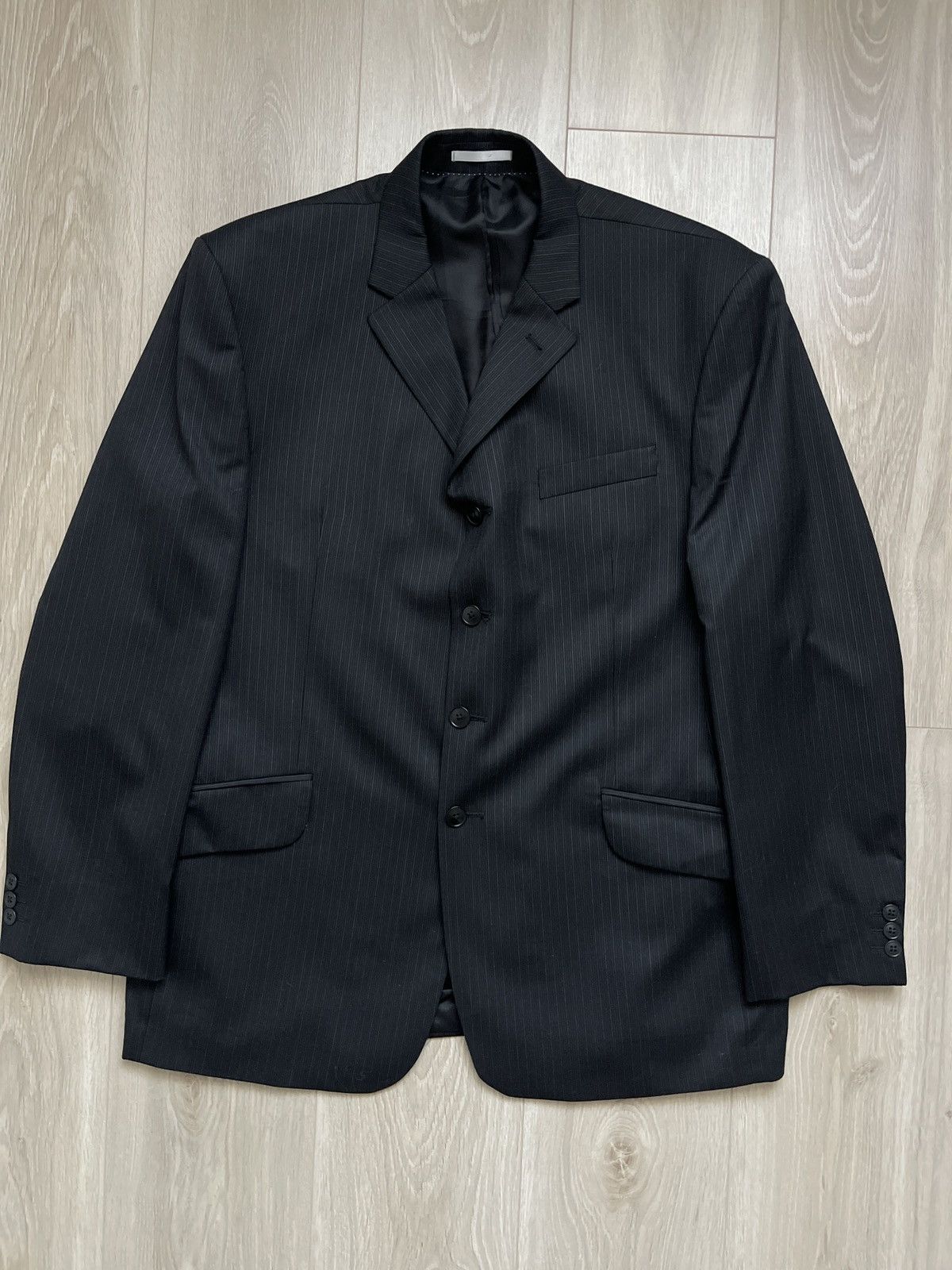 NEXT Next Super 100s Wool Pinstripe Suit blazer Pure New Wool 44R Size 44R - 14 Thumbnail