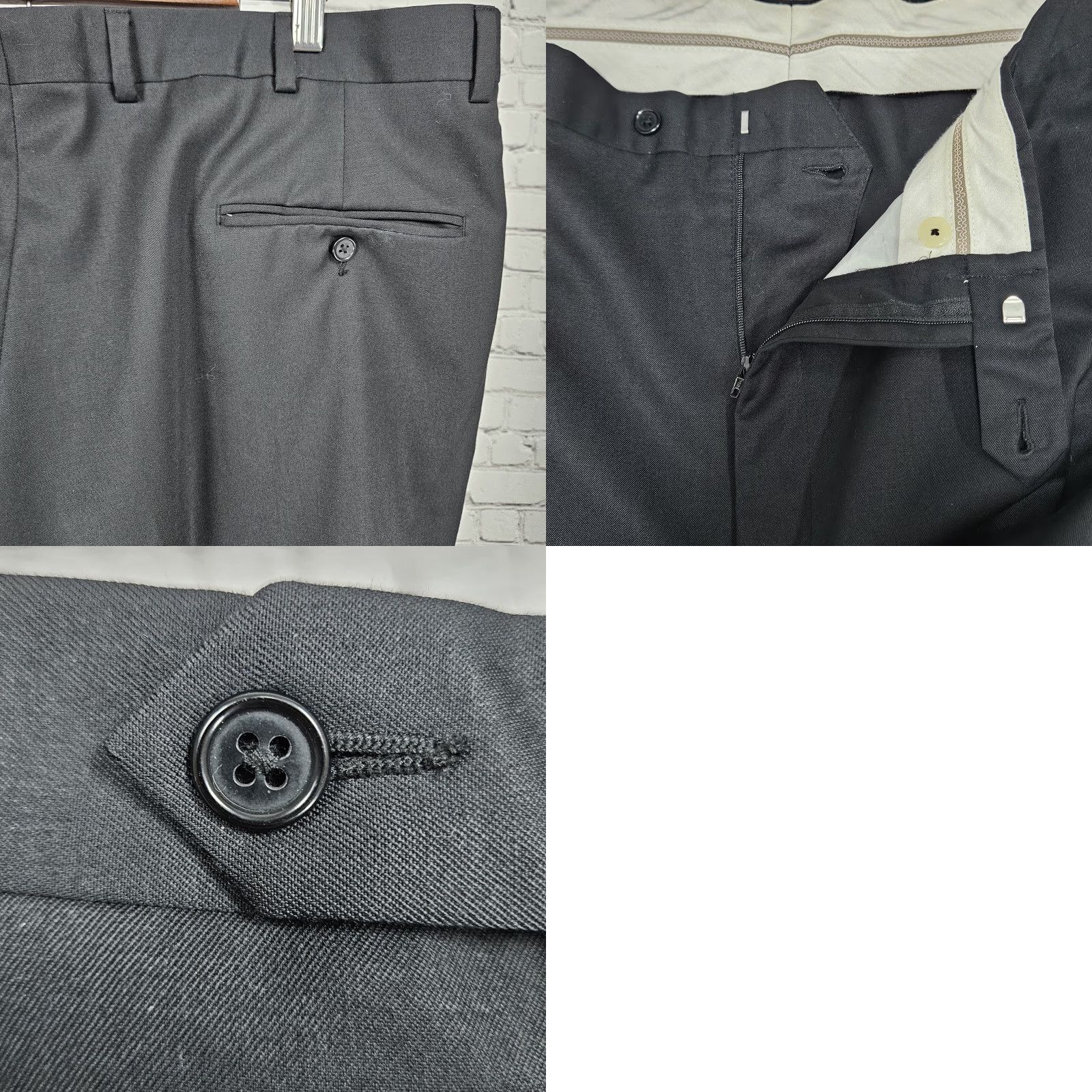 Austin Reed Austin Reed Black 100% Wool Signature Pleated Cuffed Dress Pants 42 Men Size US 42 / EU 58 - 9 Thumbnail