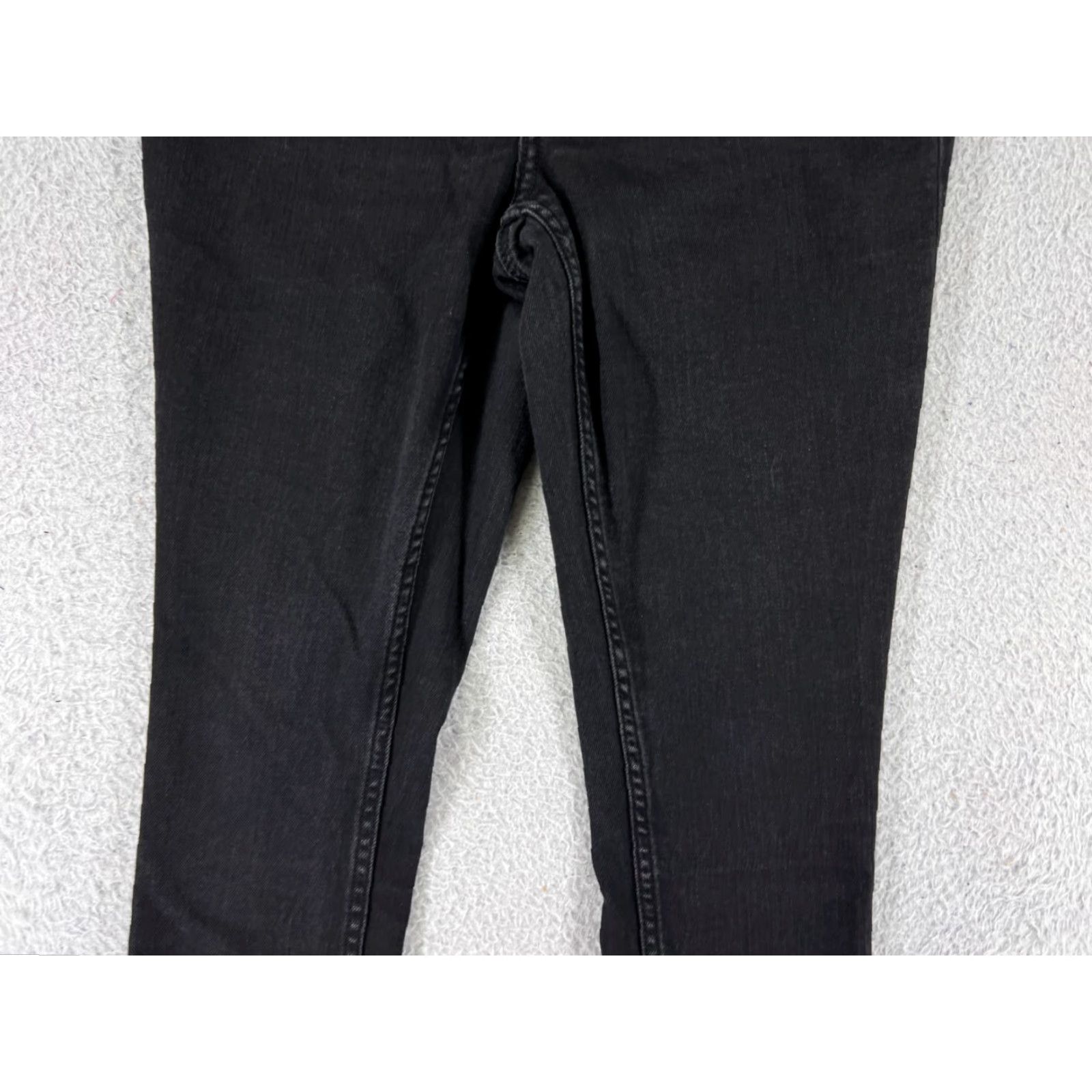 Calvin Klein Calvin Klein Jeans Juniors 21 Black Mid Rise Skinny Tapered Cotton Zip Fly Womens Size 22" - 6 Thumbnail