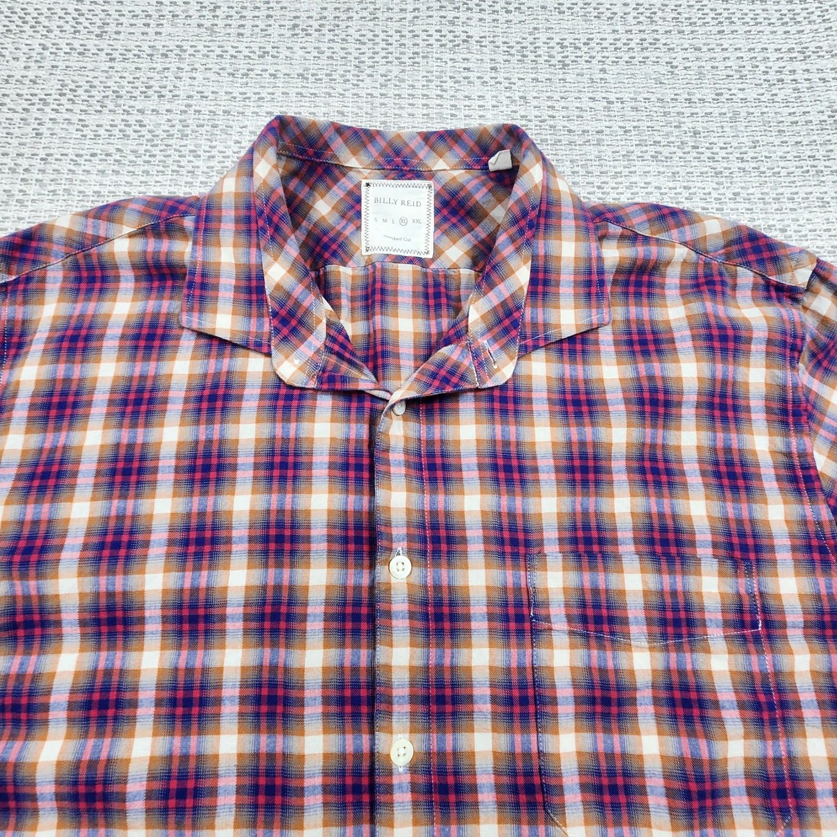 Billy Reid Billy Reid Shirt Mens XL Multicolor Plaid Button-Up Long Sleeve Standard Cut Size US XL / EU 56 / 4 - 4 Thumbnail