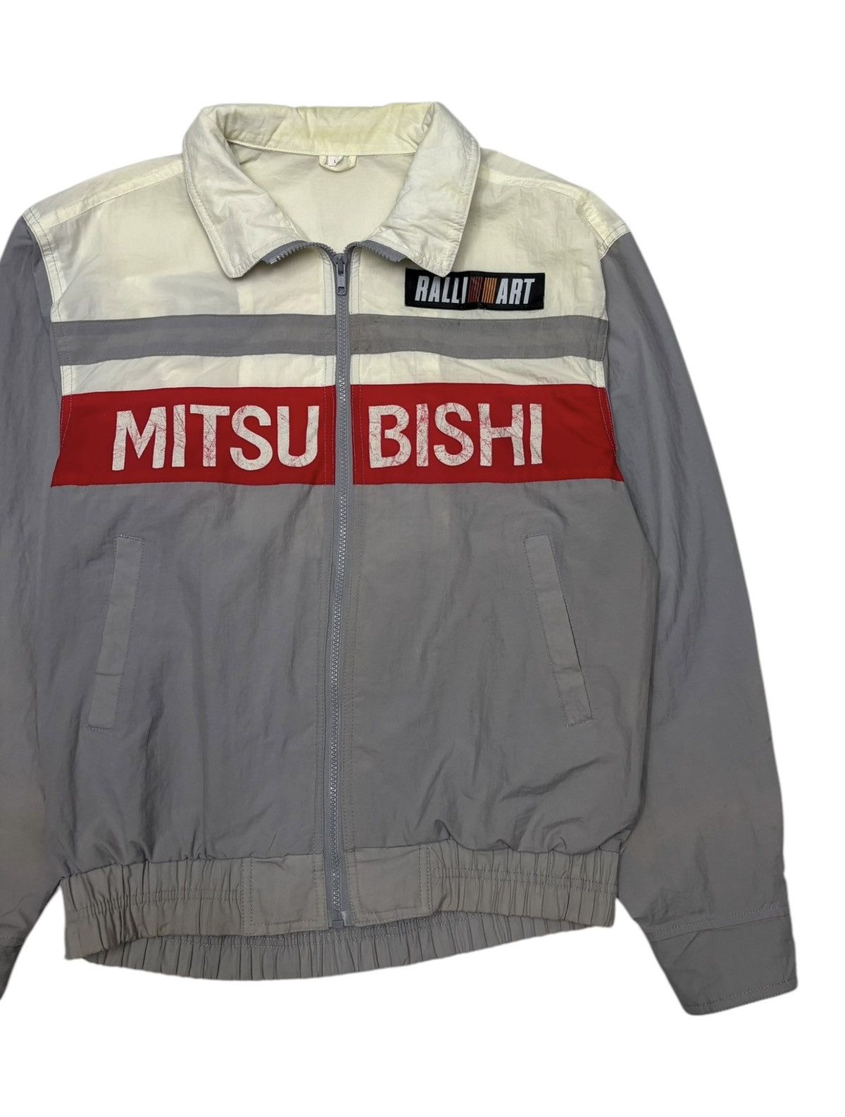Honda 🔥VINTAGE MITSUBISHI RALLIART RACING BOMBER LIGHT JACKET Size US L / EU 52-54 / 3 - 4 Thumbnail