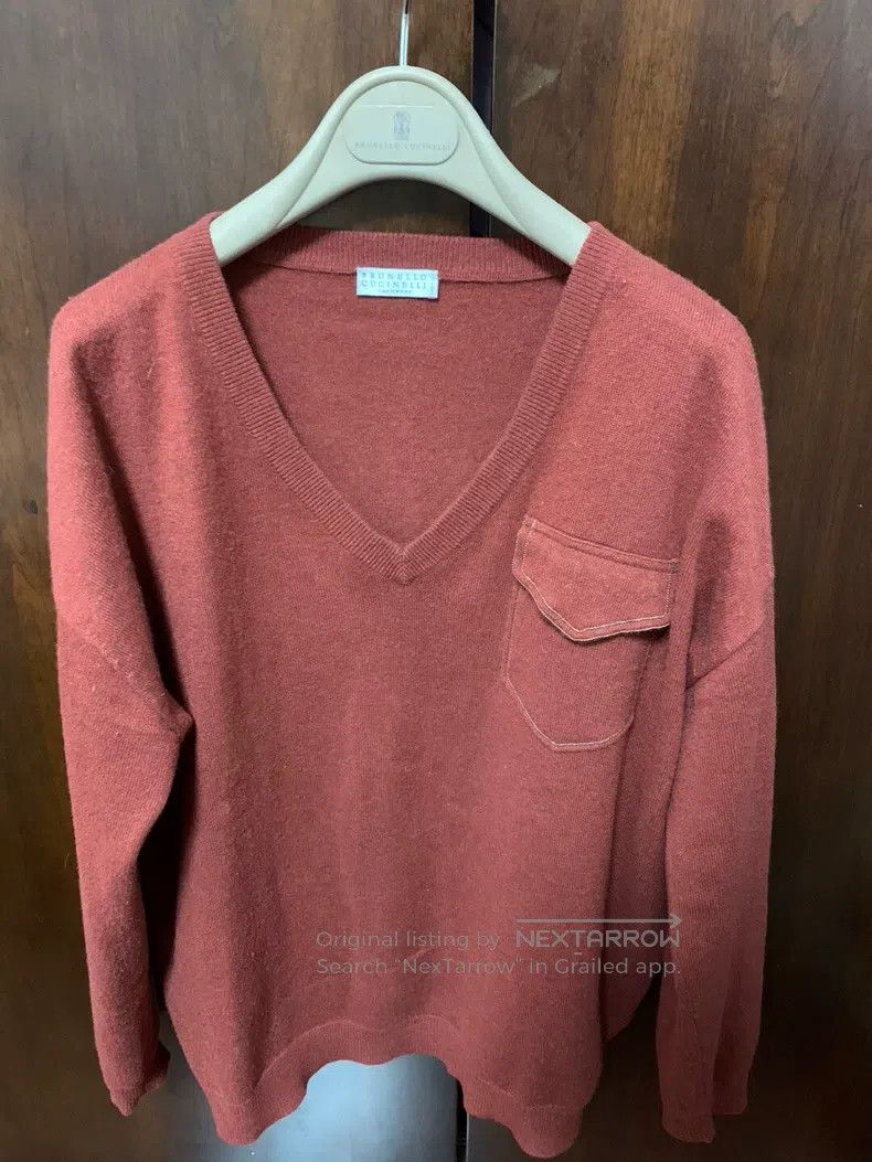 Brunello Cucinelli Brunello cucinelli Wine-red sweater Size S / US 4 / IT 40 - 1 Thumbnail