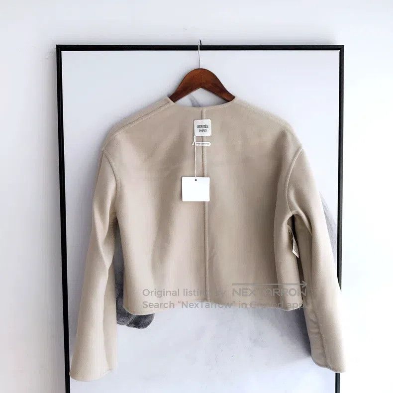 Hermes Hermes Beige Short Cashmere Top Size XXS / US 00 / IT 34 - 4 Thumbnail