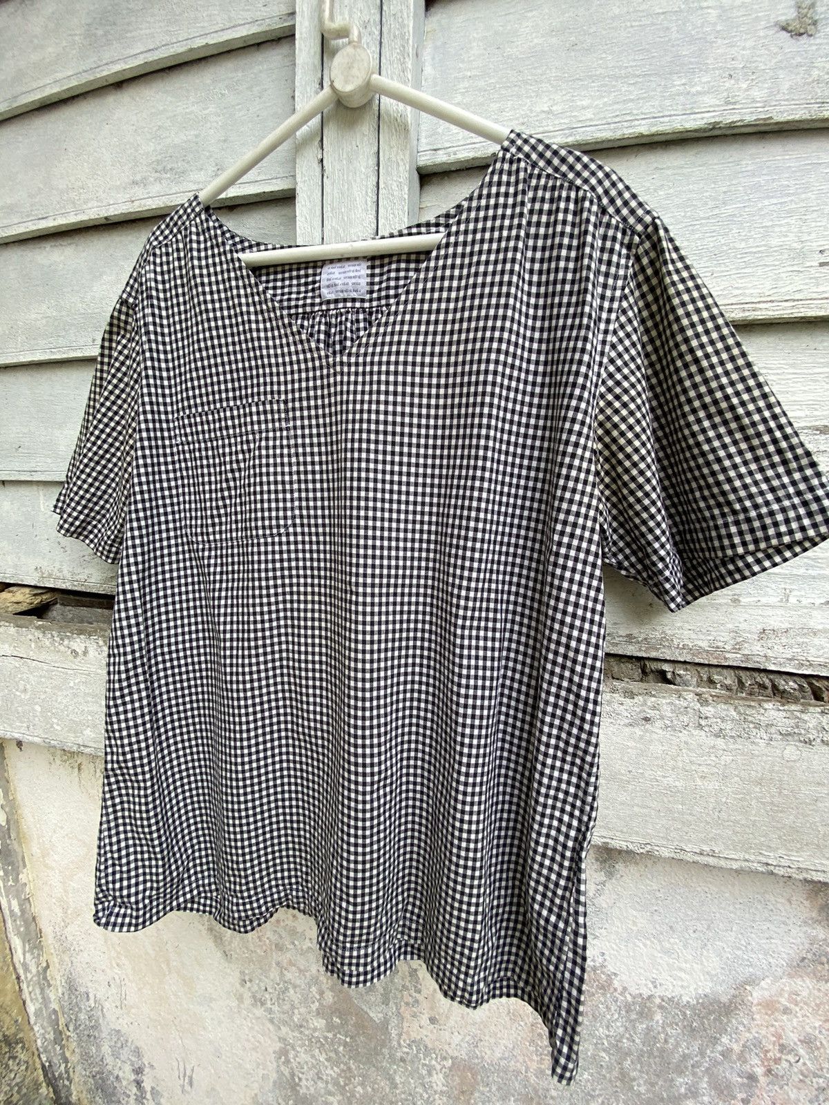 Comme des Garcons × Rei Kawakubo Comme Des Garcon AD 2010 V Neck Plaid Shirt Size US M / EU 48-50 / 2 - 2 Thumbnail