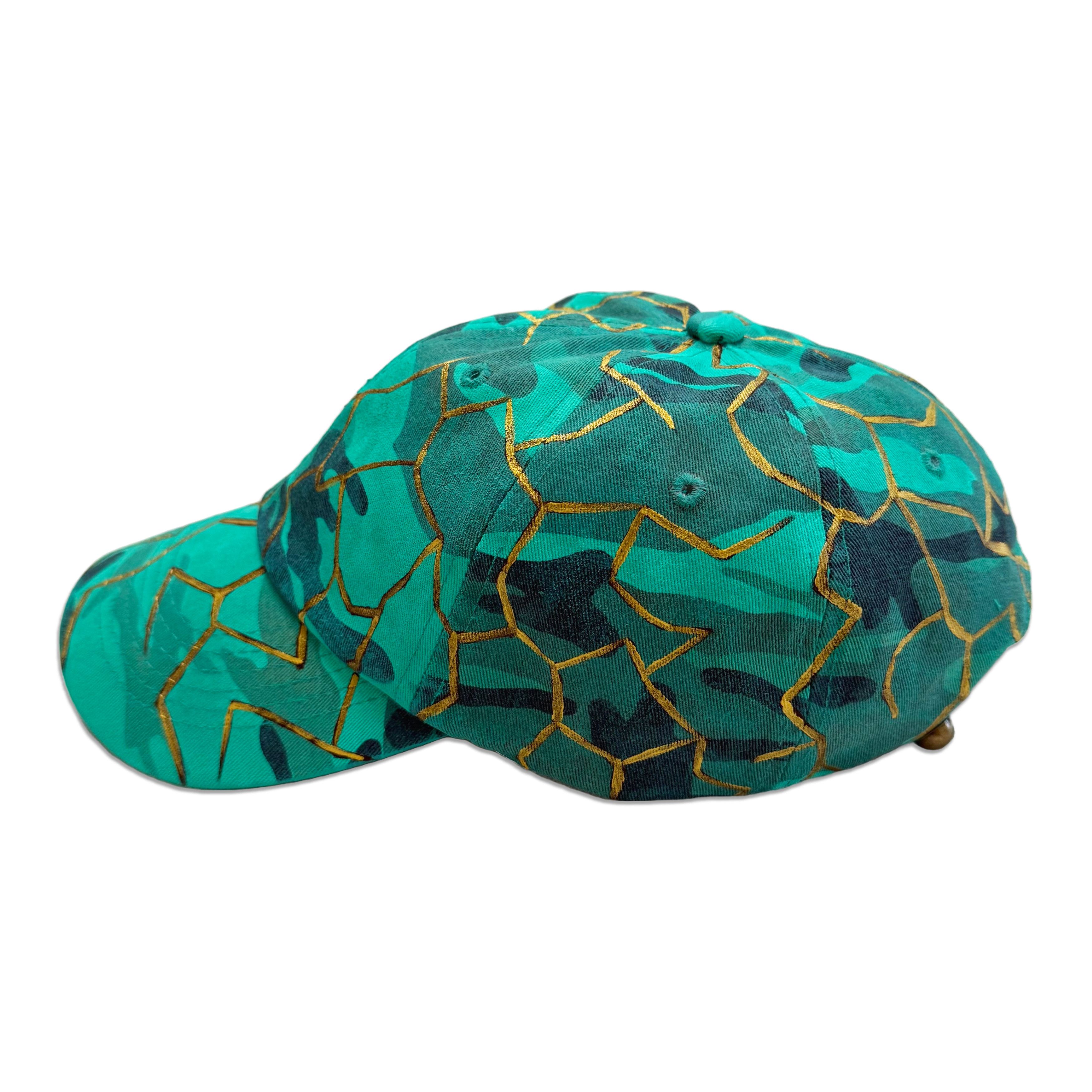 Other Suture Studios Hand Painted Kintsugi Camouflage 6-Panel Hat Size ONE SIZE - 5 Thumbnail