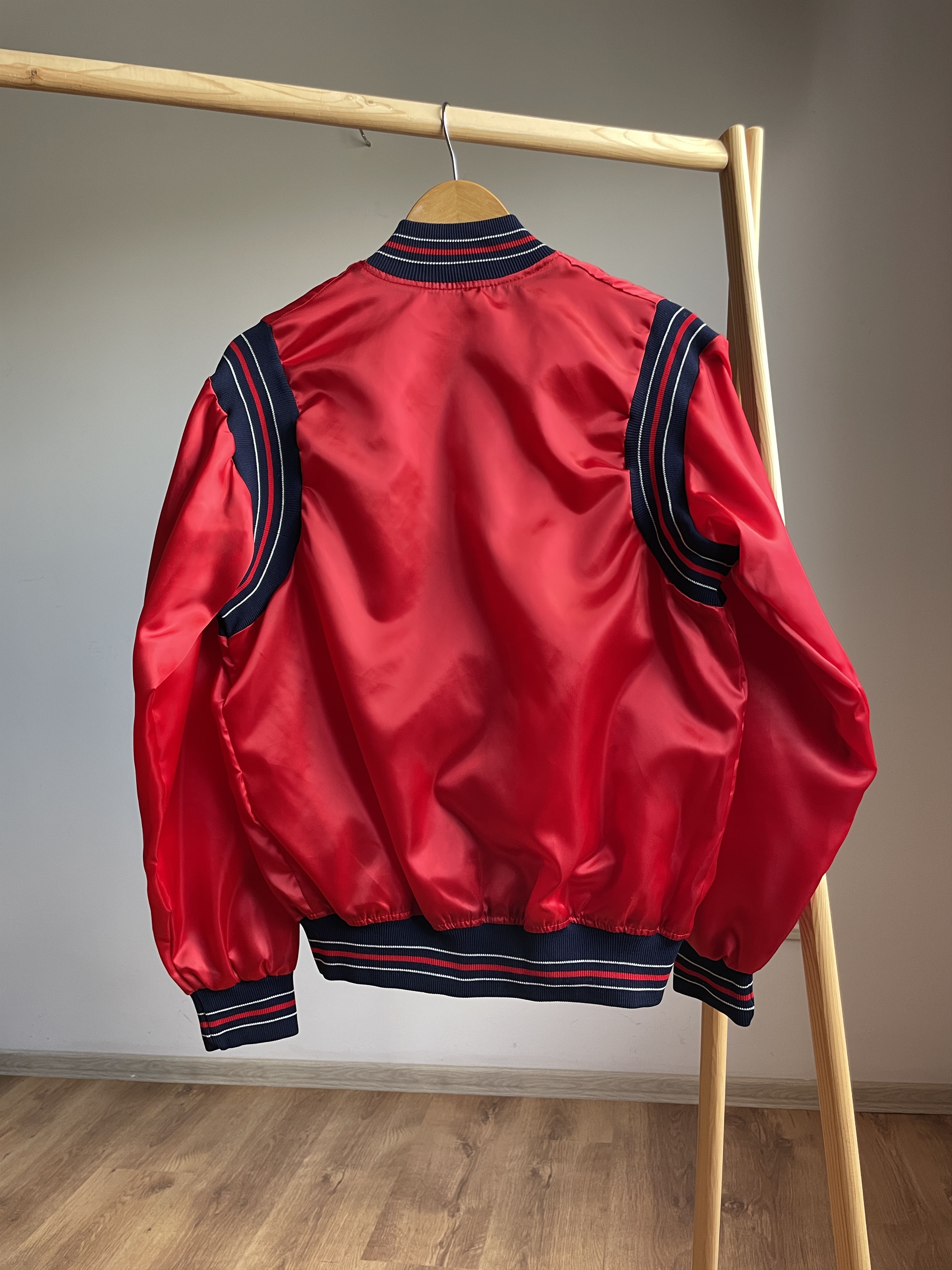 Vintage Indians Cleveland MLB Vintage 70's 80's Satin Bomber Size US M / EU 48-50 / 2 - 2 Thumbnail