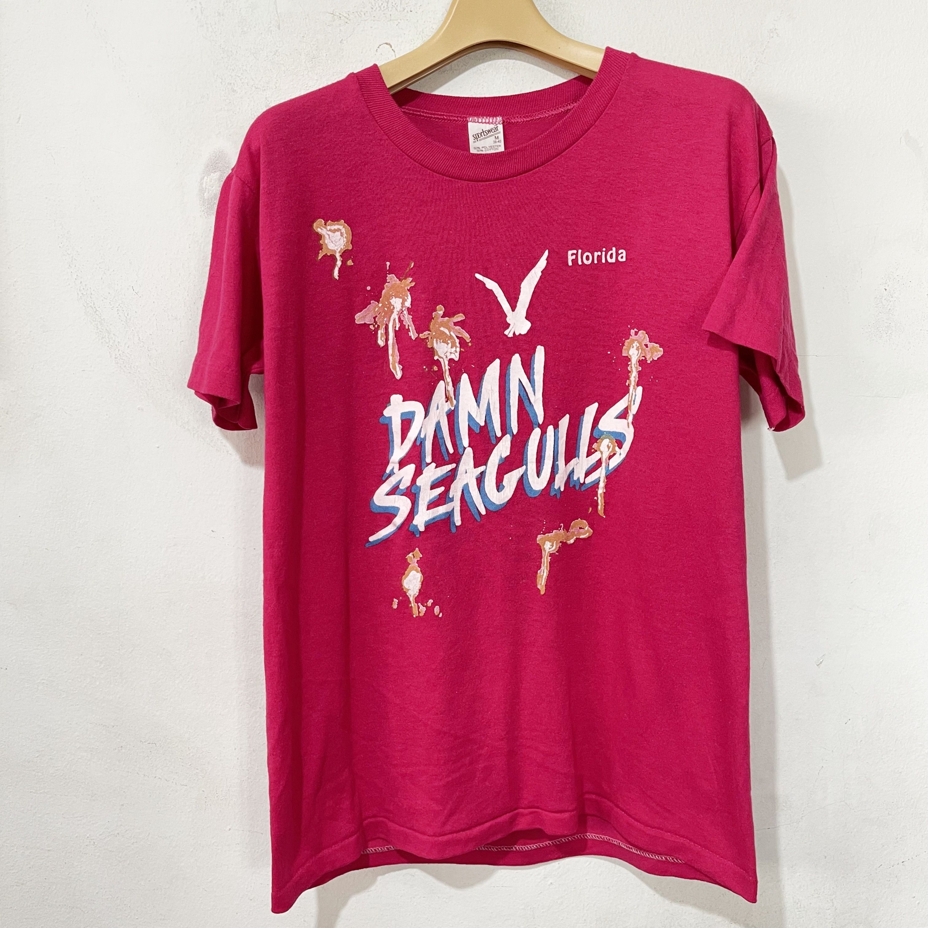 Vintage Vintage 80s Damn Seagulls Florida T-Shirt Size US S / EU 44-46 / 1 - 1 Thumbnail