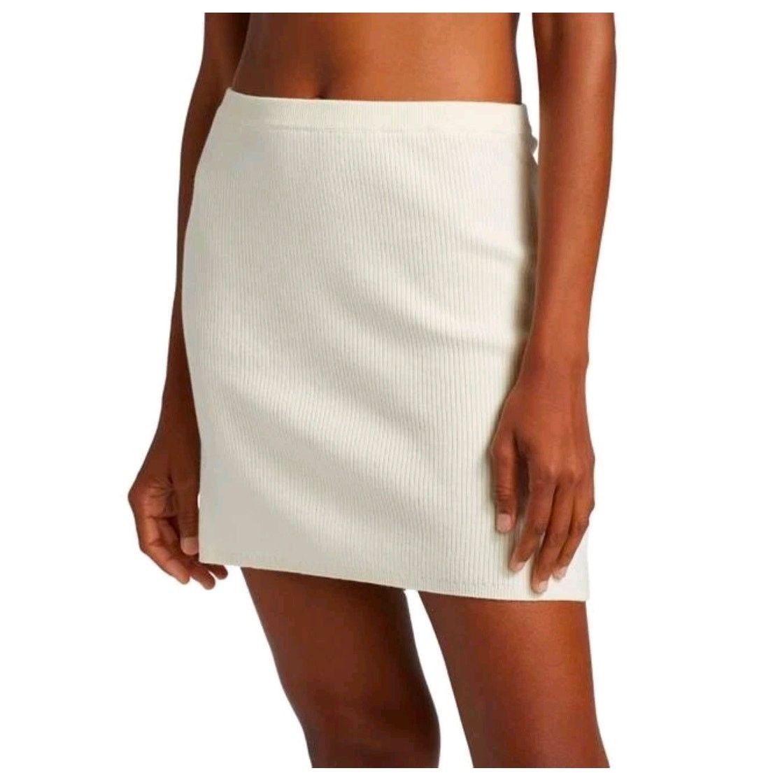 Free People Free People Laurel Knit Mini Skirt Size L Thyme Olive Green Size 32" / US 10 / IT 46 - 5 Thumbnail