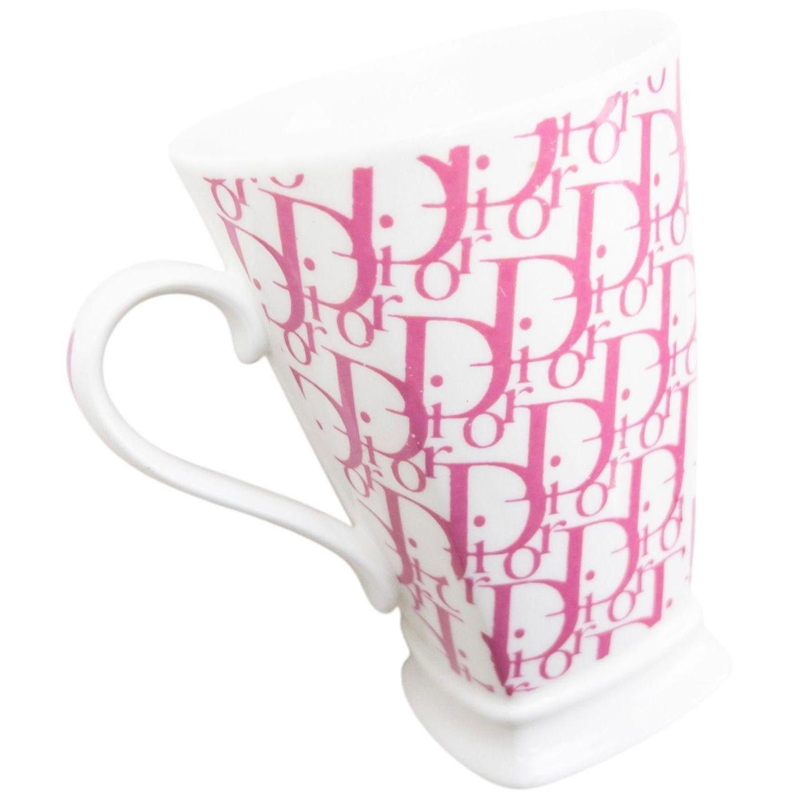 Dior Vintage 2000s Dior Monogram Fine Bone China Mug Size ONE SIZE - 1 Thumbnail
