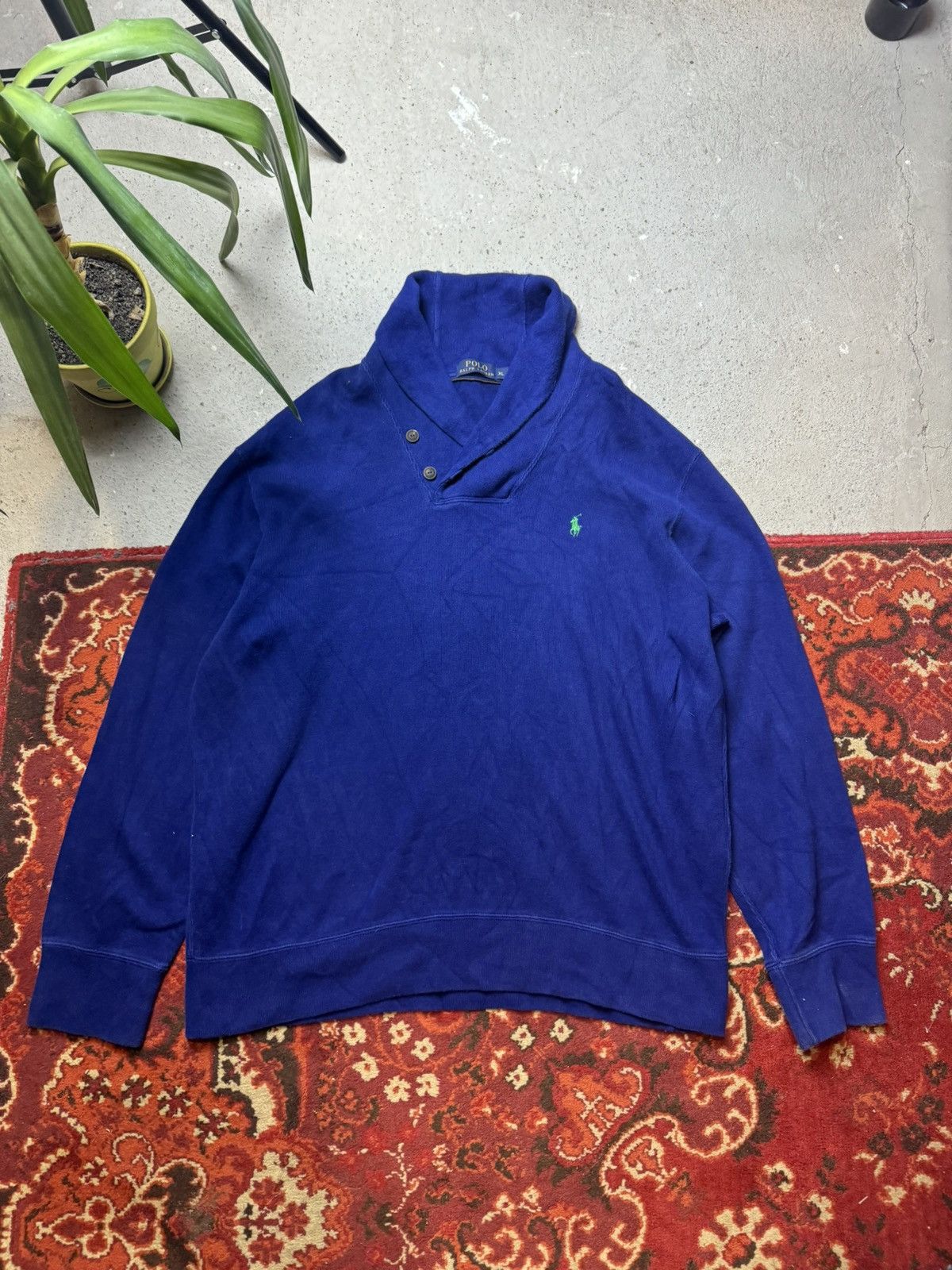 Polo Ralph Lauren × Vintage Vintage Y2K Polo Ralph Lauren Embroidered Logo Sweatshirt Size US XL / EU 56 / 4 - 1 Thumbnail