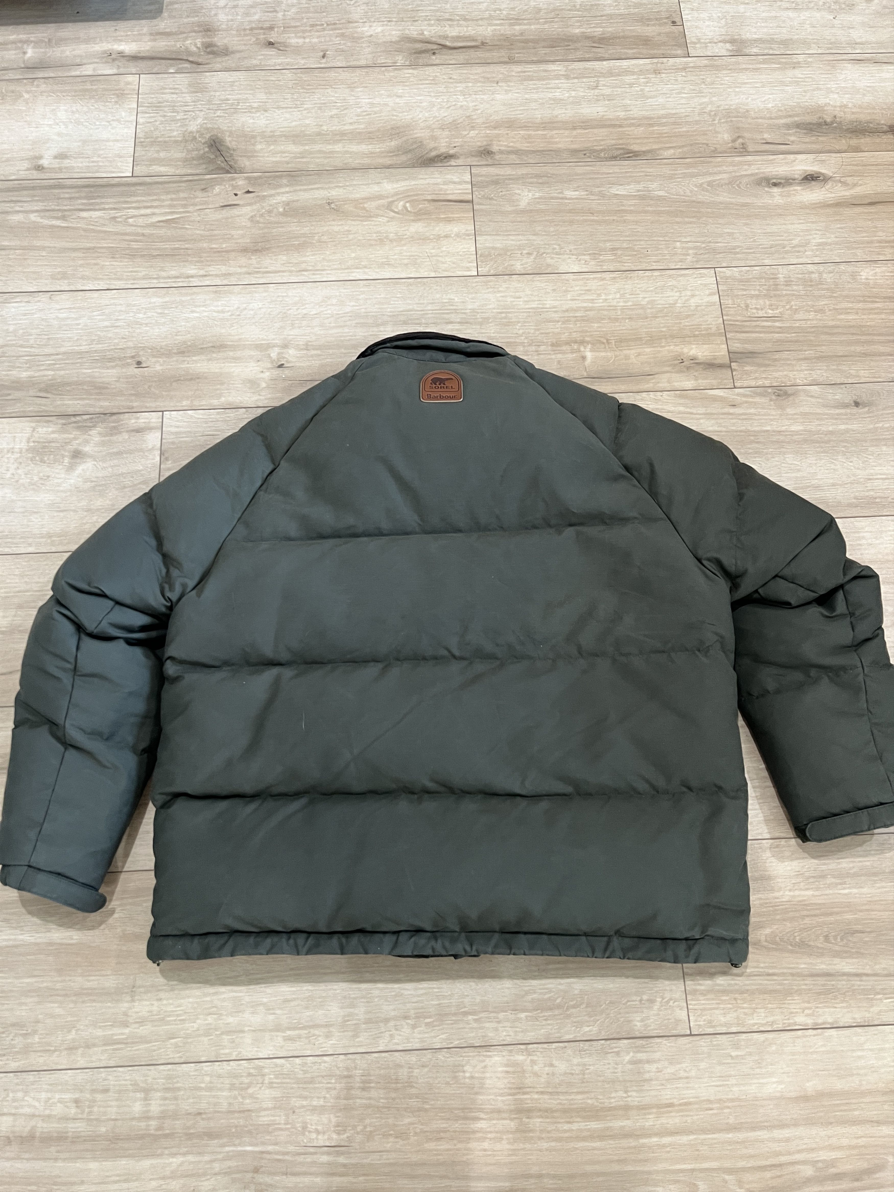 SOREL Sorel x Barbour Green Down Transport Wax Puffer Jacket Size US M / EU 48-50 / 2 - 3 Thumbnail