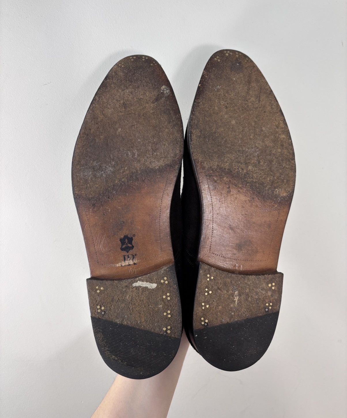 Heinrich Dinkelacker Heinrich Dinkelacker Men’s Dark Brown Suede Leather Shoes Size US 12 / EU 45 - 17 Thumbnail