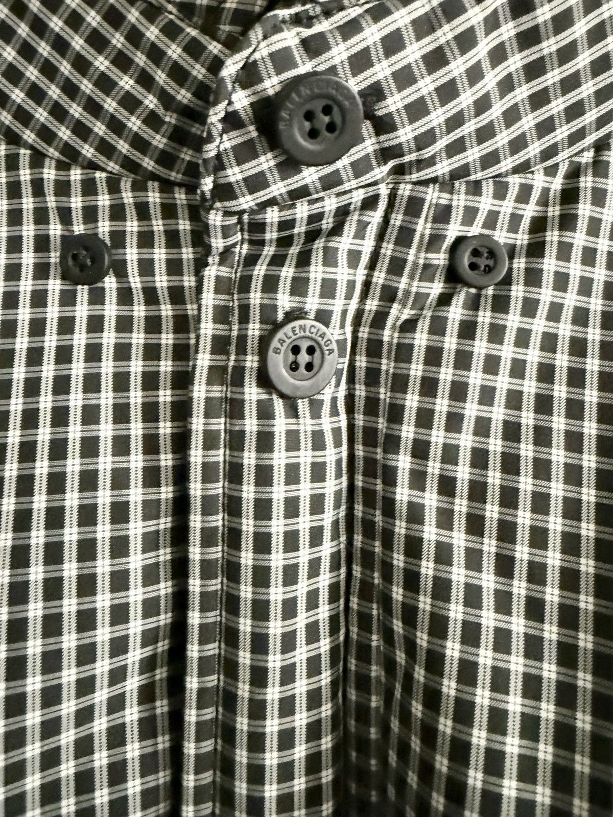 Balenciaga ARCHIVAL! Balenciaga Oversized Plaid Flannel Shirt Jacket Size US M / EU 48-50 / 2 - 5 Thumbnail