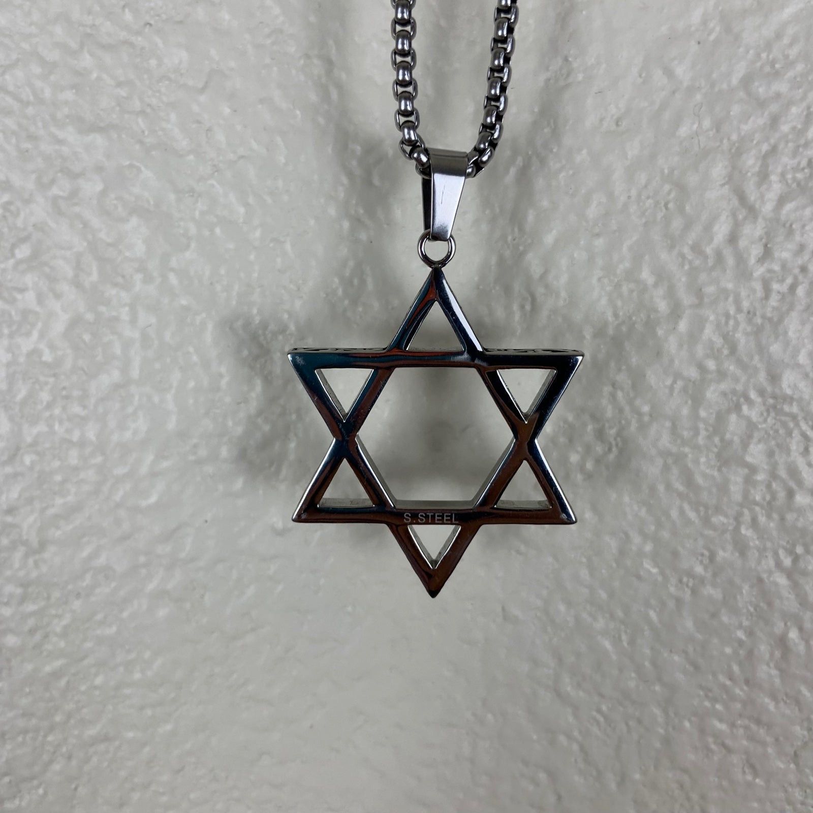 Unknown London Mens Stainless Steel Star Of David Pendant Size ONE SIZE - 2 Thumbnail