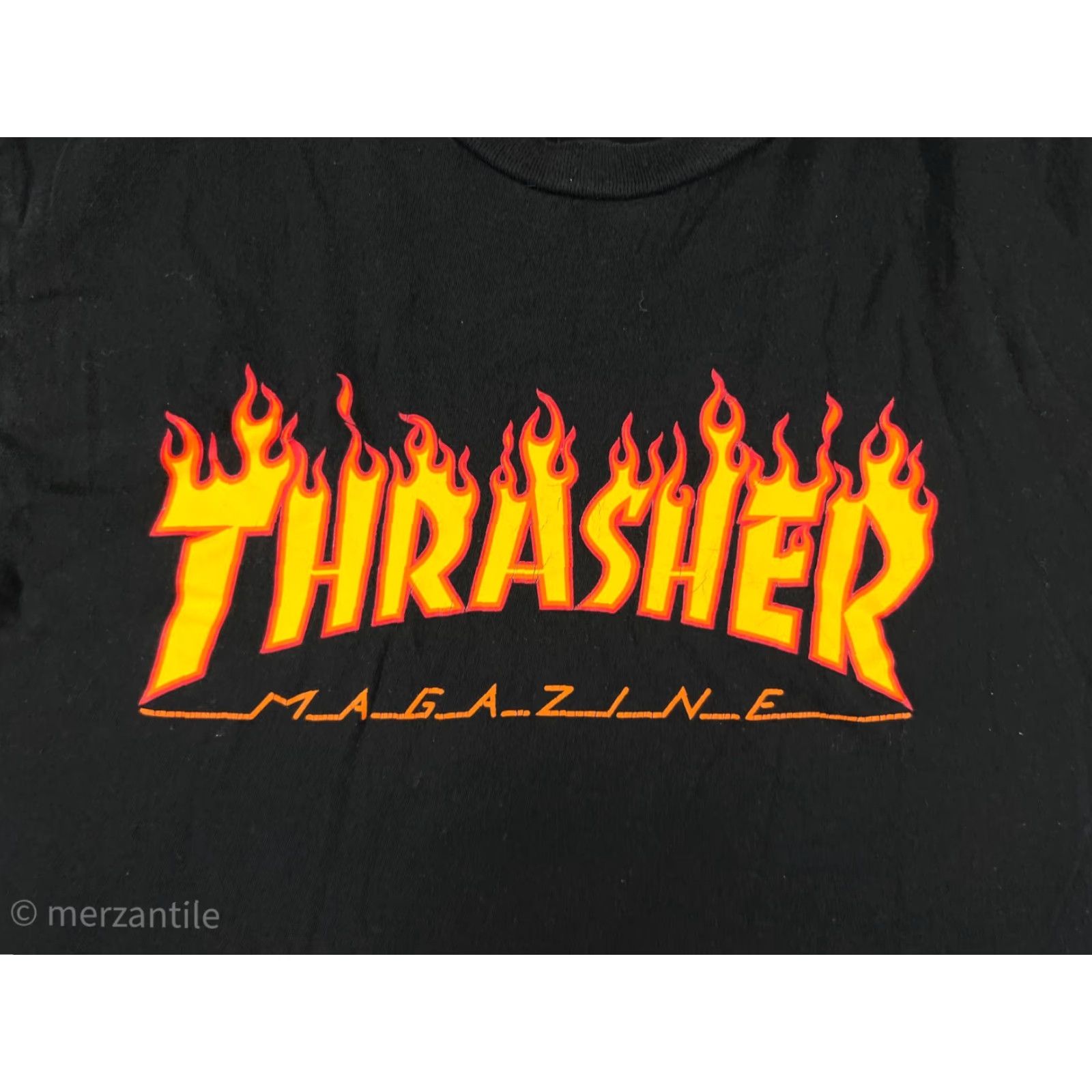 Thrasher Thrasher Men's T-Shirt Shirt Small Black Logo 90s Retro Skate Beach 100% Cotton Mens S Black Thrasher Logo Shirt 90s Skateboard Retro Mens S Size US S / EU 44-46 / 1 - 4 Thumbnail