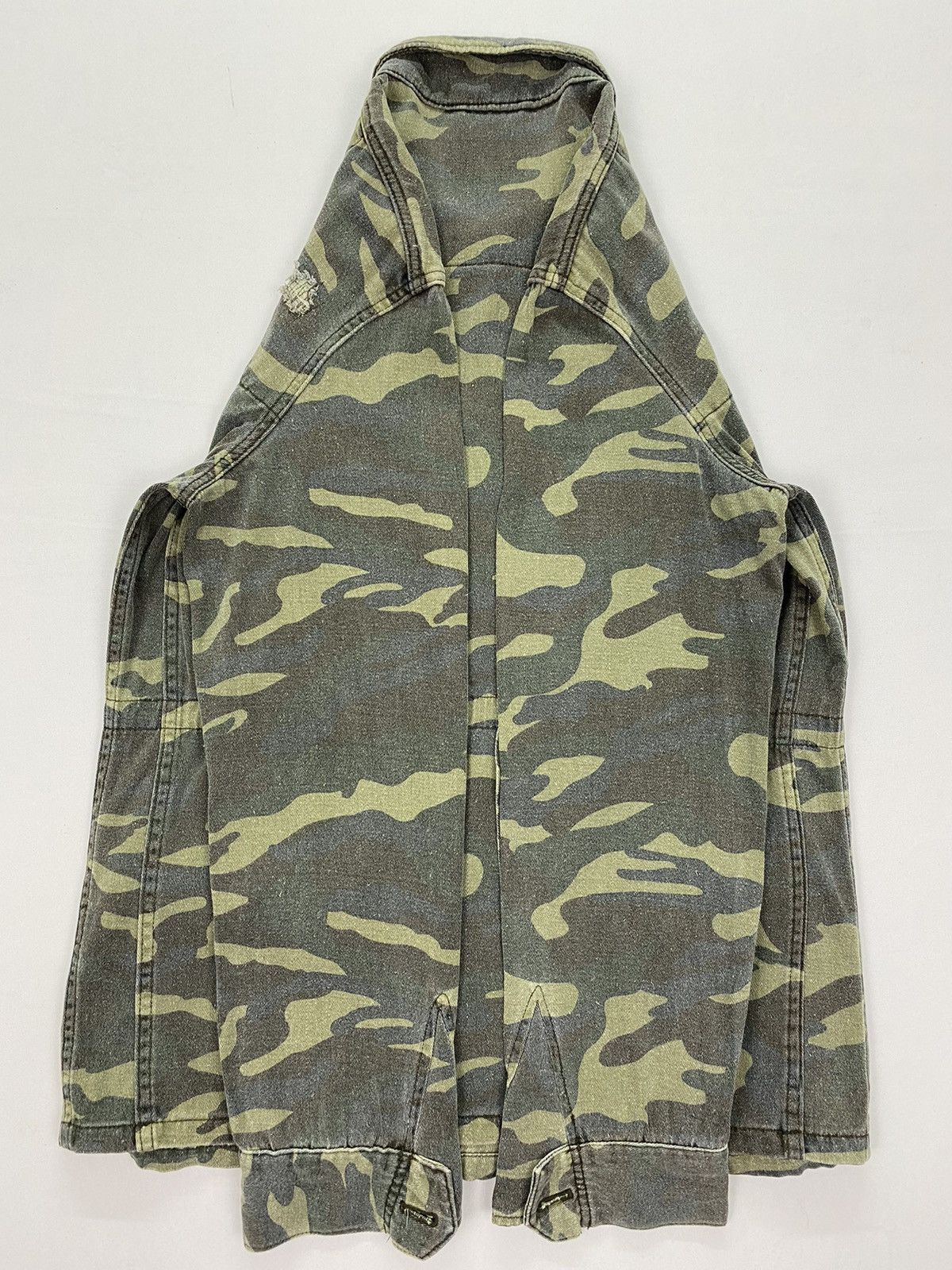 Japanese Brand Bayflow Distressed Camo Jacket Size US M / EU 48-50 / 2 - 7 Thumbnail