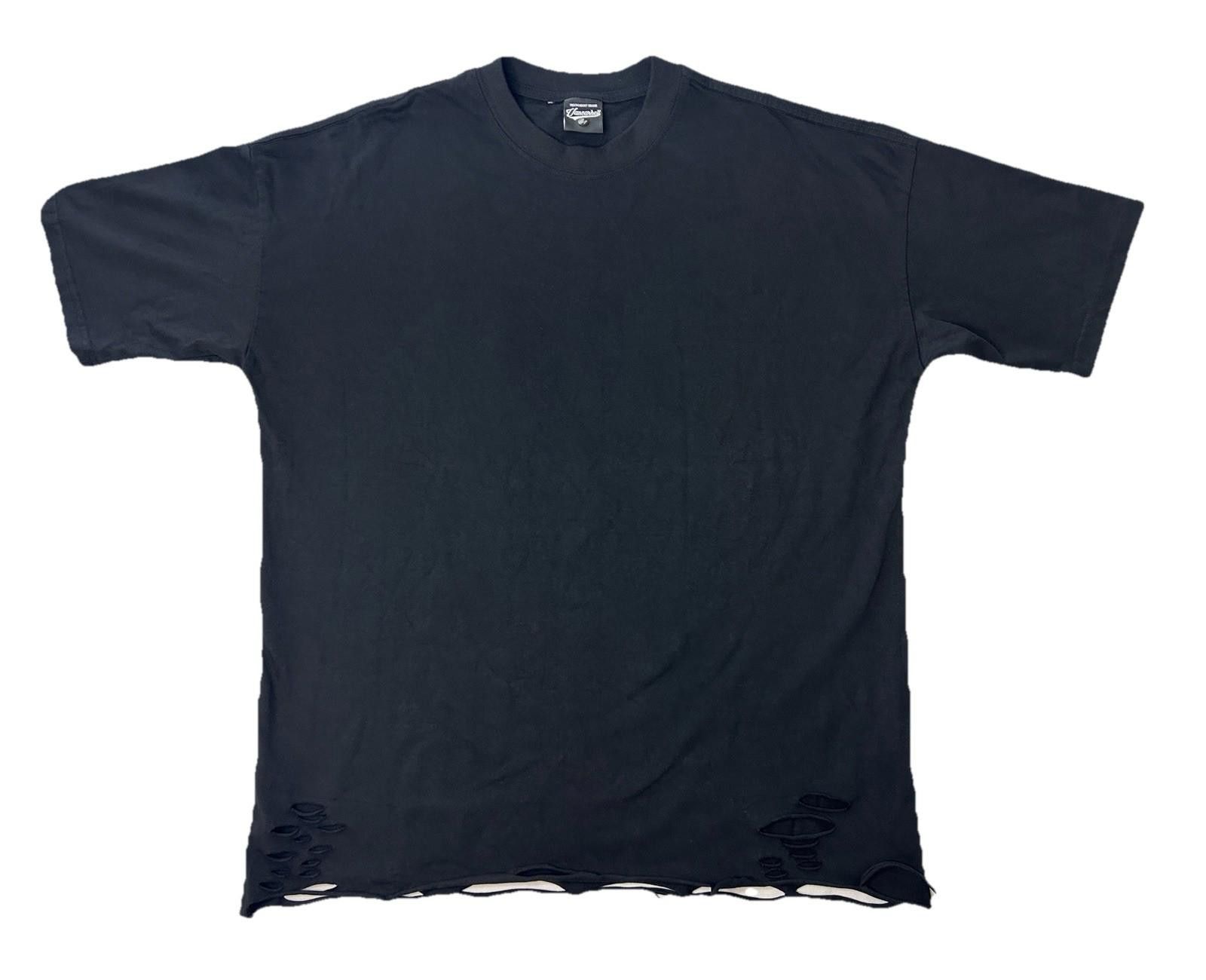 Anthony Vaccarello Vancarhell Distressed Grunge Black Shirt Medium Oversized Size US M / EU 48-50 / 2 - 1 Thumbnail
