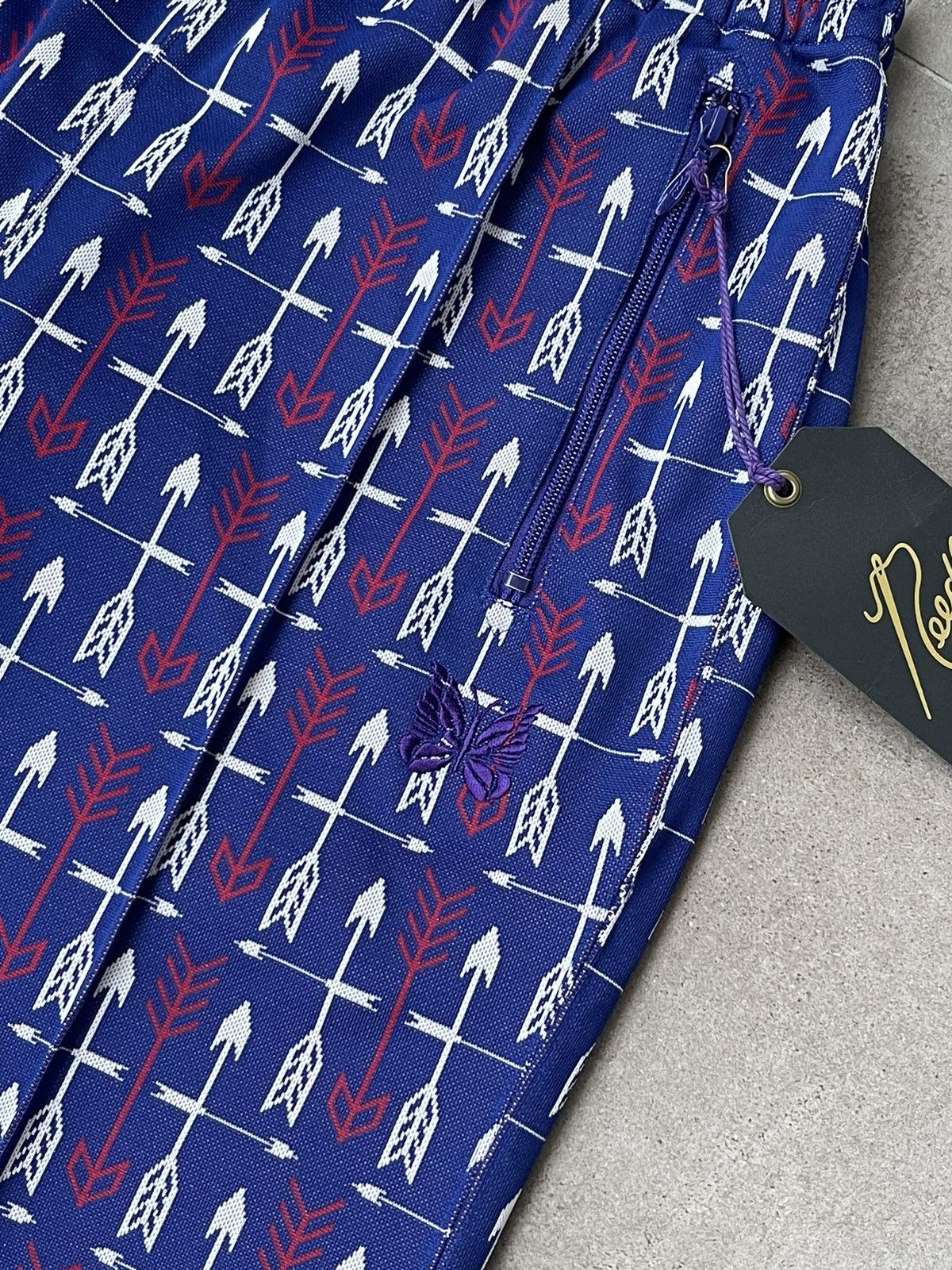 Needles !DS! DS23 Needles "Arrows" Butterfly Logo Blue Track Pants Size US 32 / EU 48 - 16 Thumbnail
