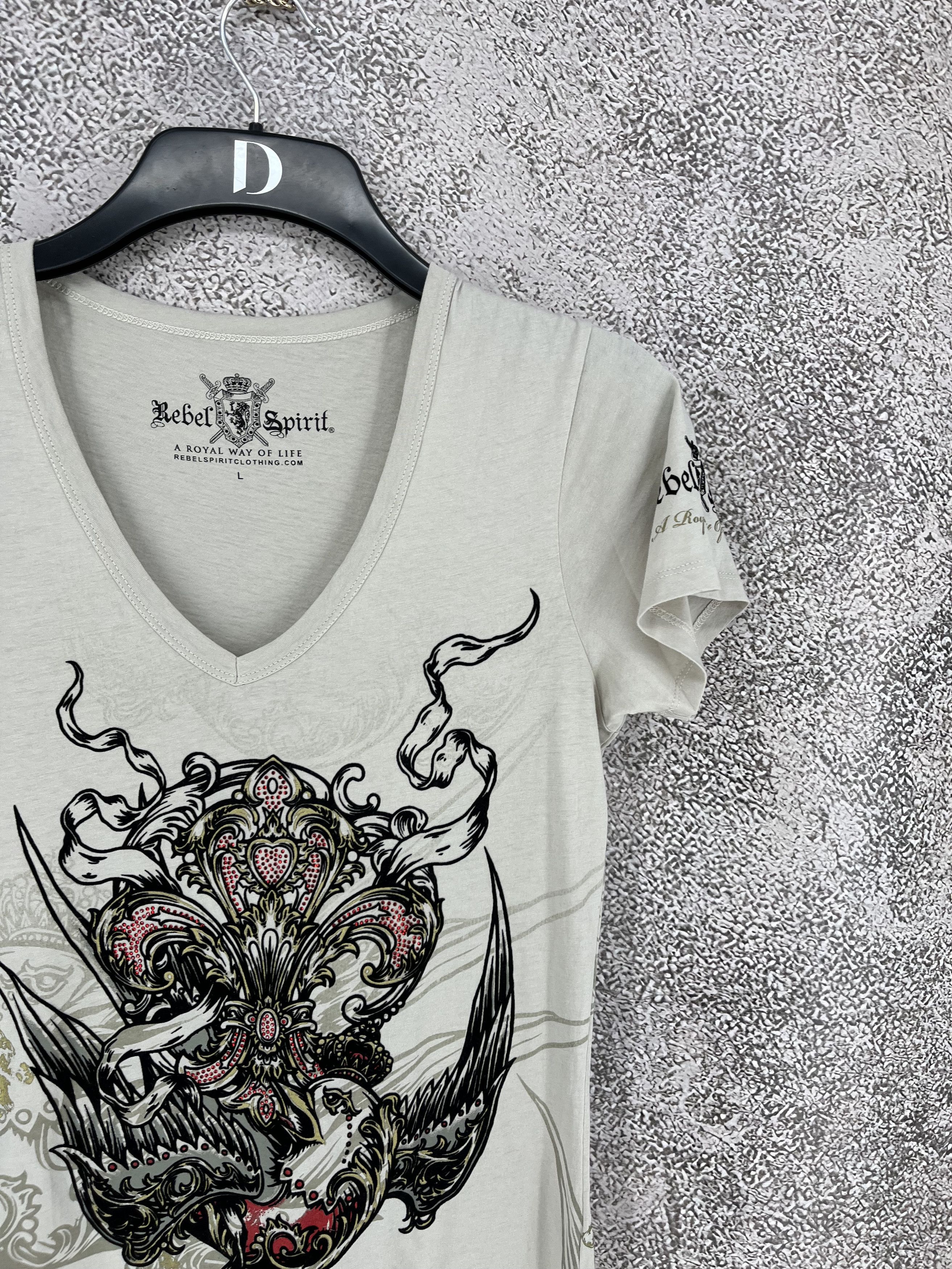 Ed Hardy Vintage Y2K Rebel Spirit AllOver Eagles Wings Ed Hardy Style Size L / US 10 / IT 46 - 7 Thumbnail