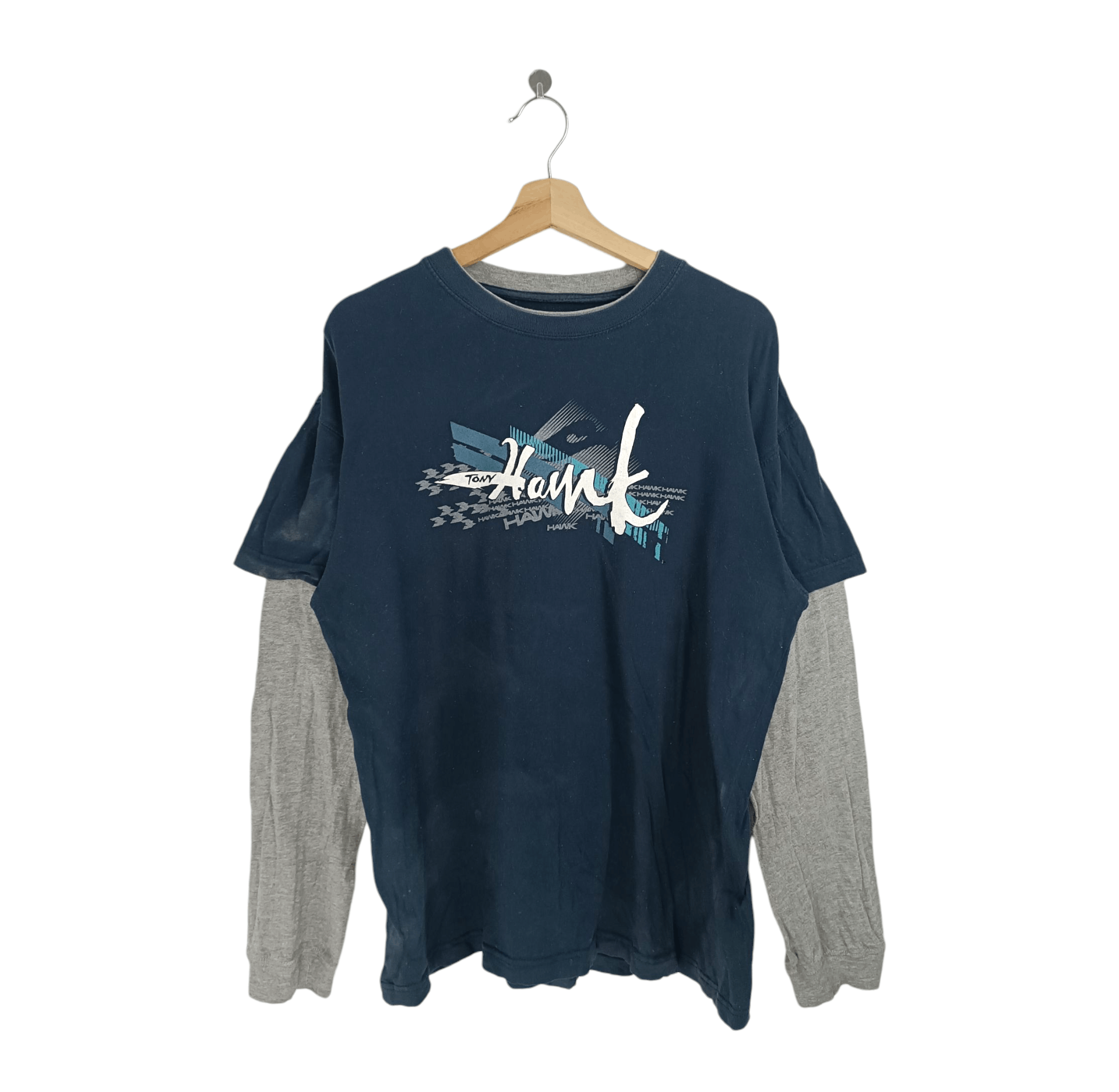 Tony Hawk THRASHED FADED VINTAGE TONY HAWK DOUBLE LAYER VERY RARE Size US L / EU 52-54 / 3 - 1 Thumbnail